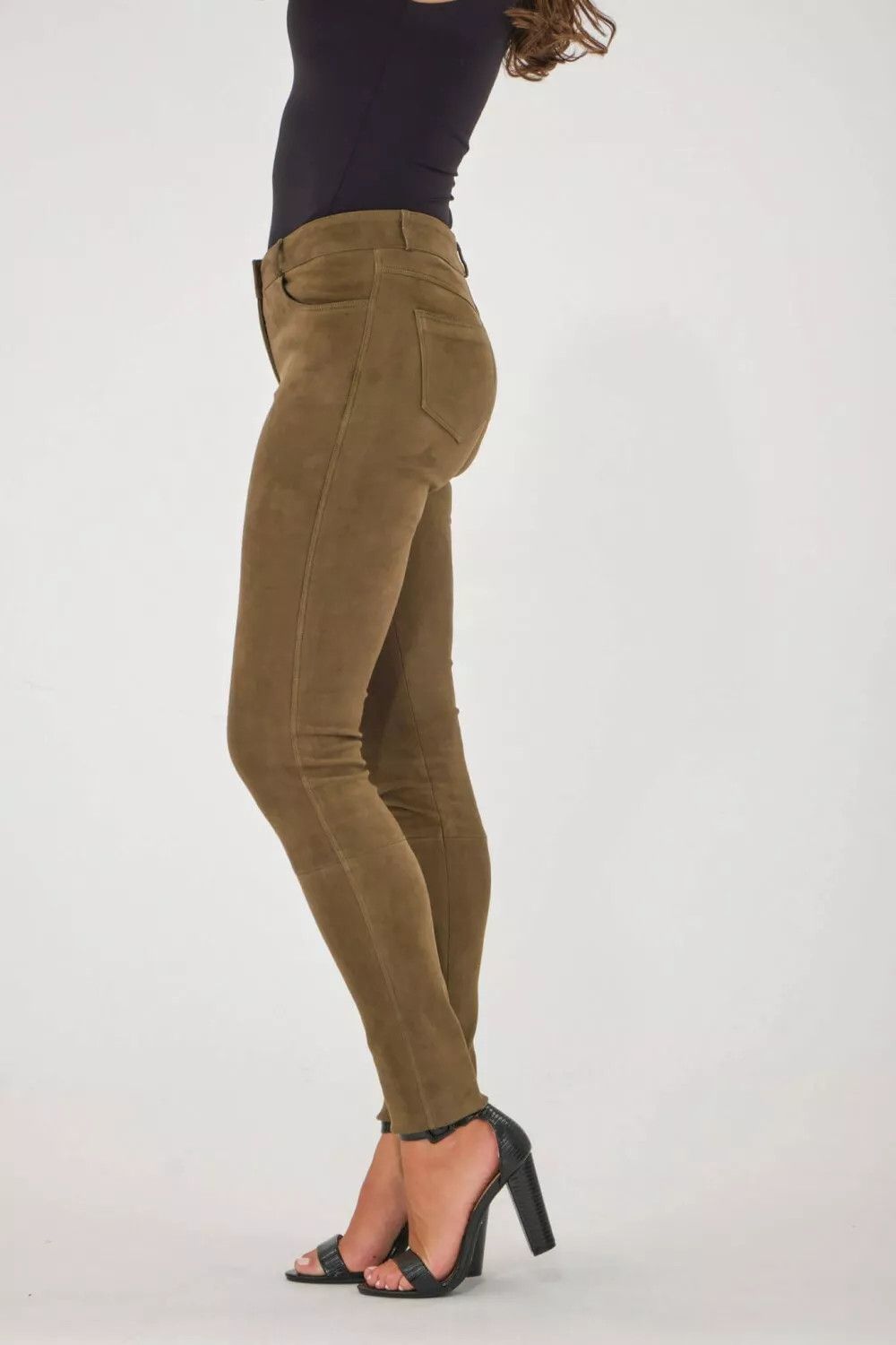 Designer VENTCOUVERT Agnes Leather Pants Ladies Trousers 42 Size 30" / US 8 / IT 44 - 3 Thumbnail