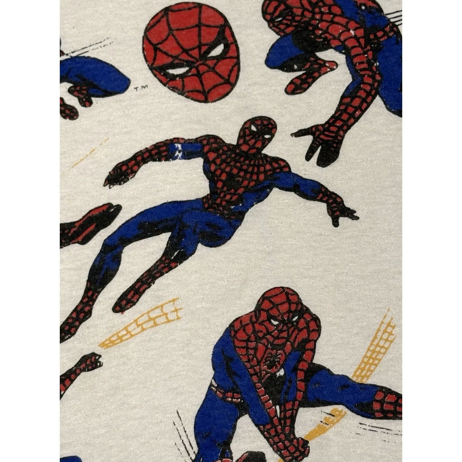 Jerzees VINTAGE Spider-Man Ringer Shirt L Men White 80s Marvel Graphic Print Crew Neck Short Sleeve JERZEES Classic T-Shirt Size US L / EU 52-54 / 3 - 5 Thumbnail