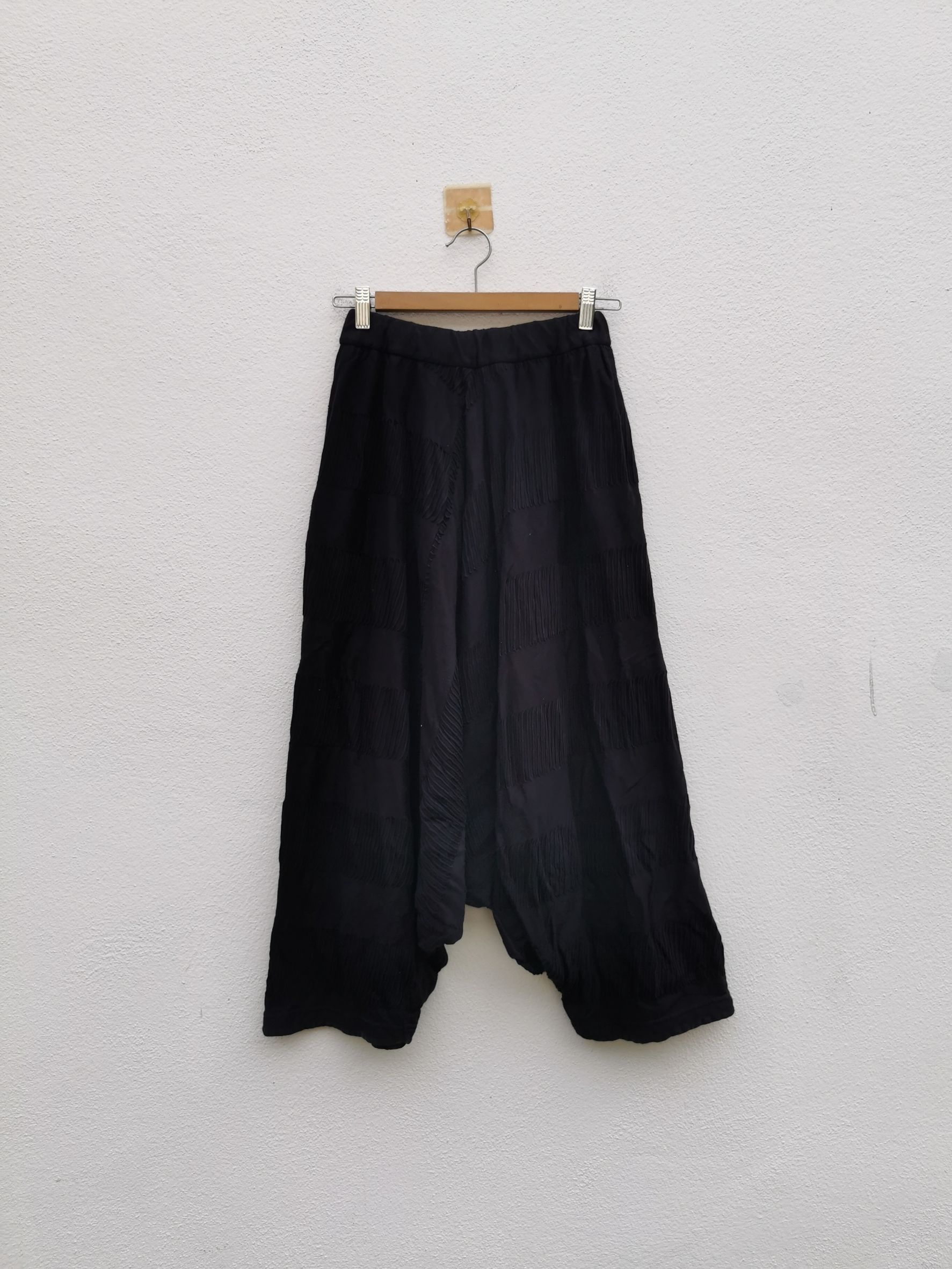 image of Issey Miyake Black Hakama Pants, Men's (Size 32)