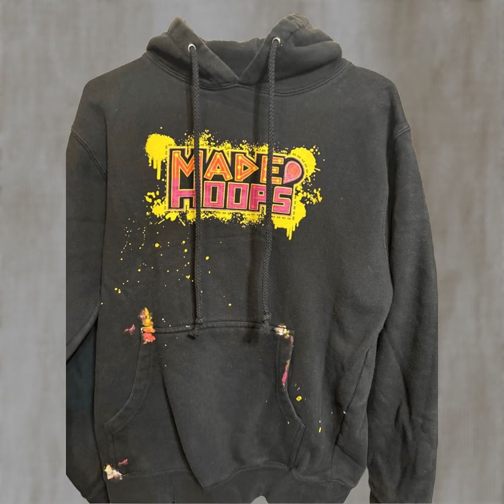 Logo 7 Made Hoops Hoodie Pullover Multicolor Splatter Paint Logo Sweatshirt Black Small Men’s Size US S / EU 44-46 / 1 - 1 Thumbnail