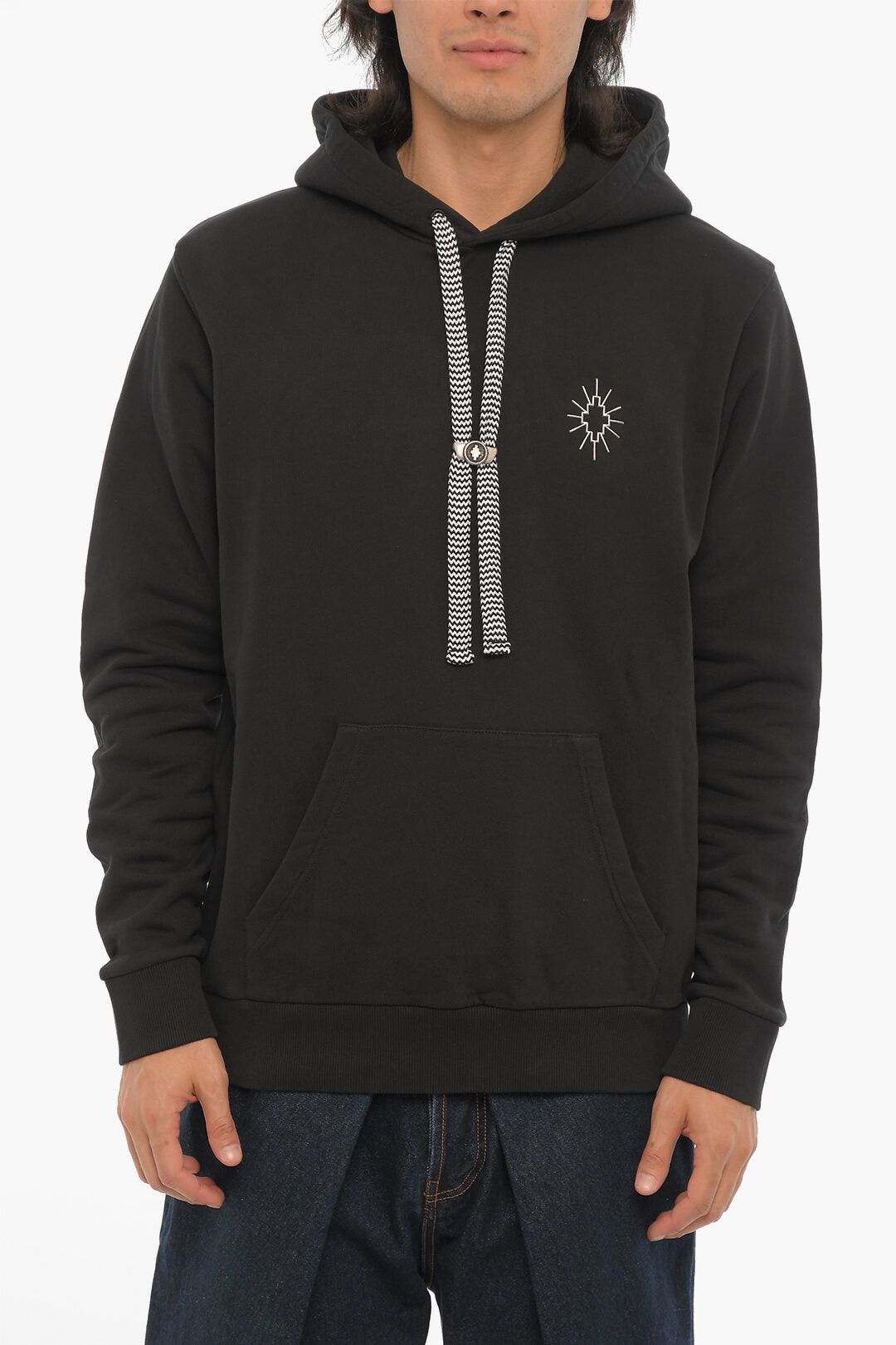 Marcelo Burlon Cotton Hoodie ECLIPSE with Patch Pocket Size US XXS / EU 40 - 1 Thumbnail