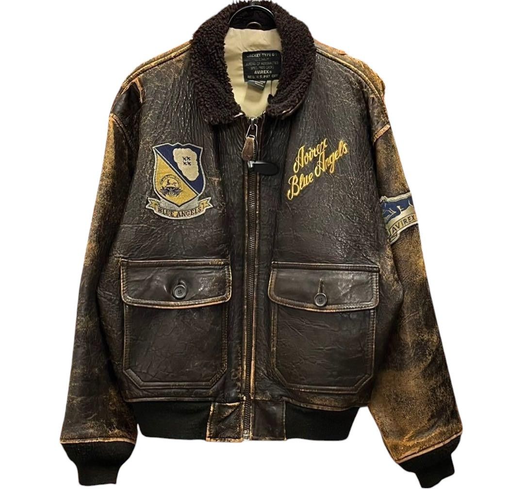 Avirex Avirex - S G-1 Flight Leather Patch Bomber Jacket Embroidery Size US S / EU 44-46 / 1 - 2 Thumbnail