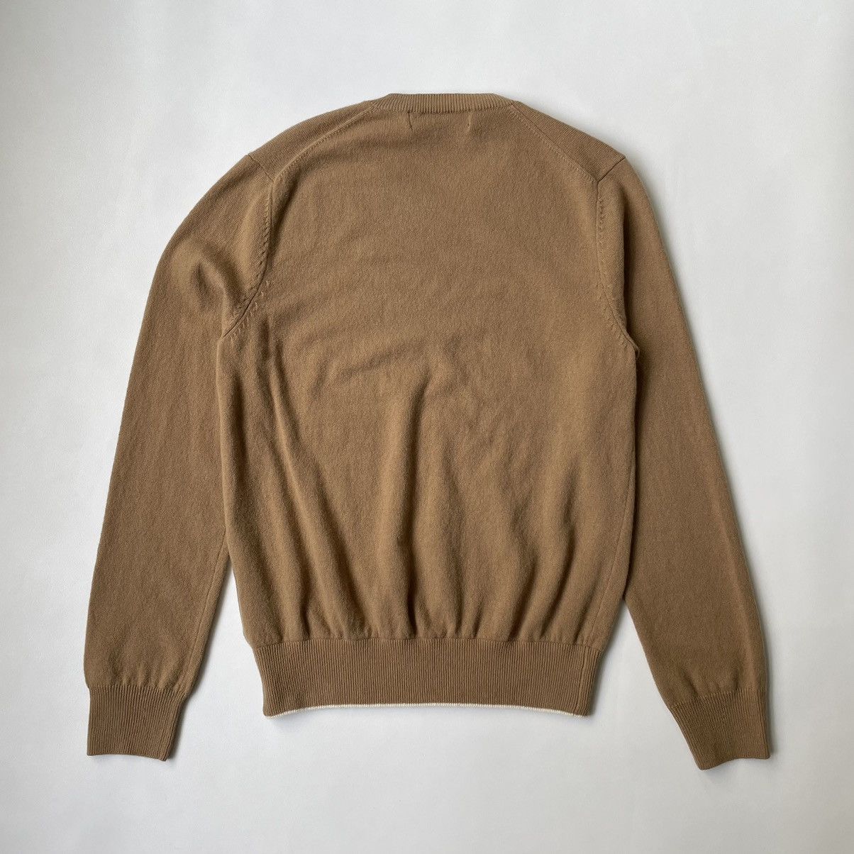 Comme des Garcons A/W 04 Camel Wool V Neck Sweater Size US M / EU 48-50 / 2 - 10 Thumbnail