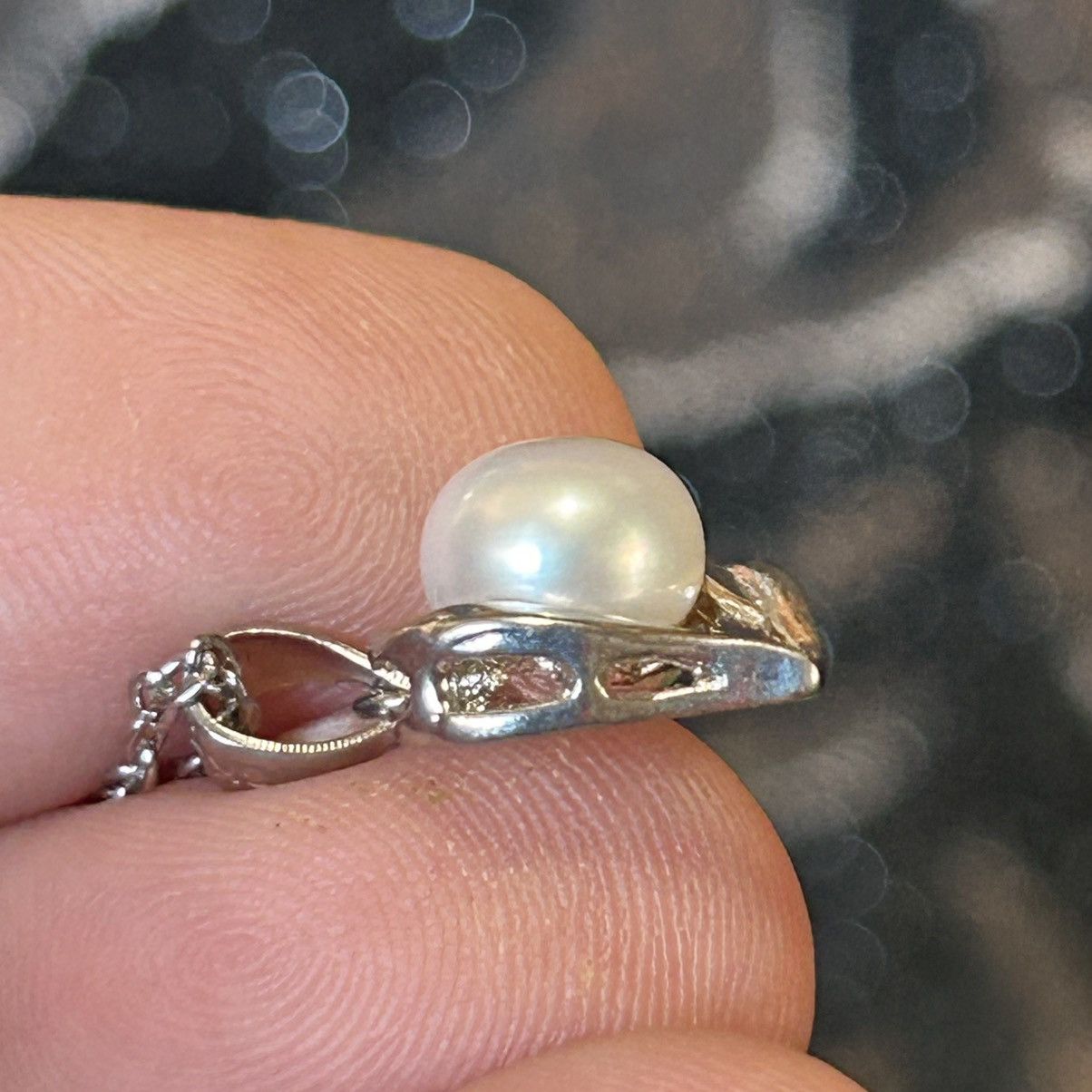 Handmade Handcrafted genuine fresh water pearl pendant necklace Size ONE SIZE - 3 Thumbnail