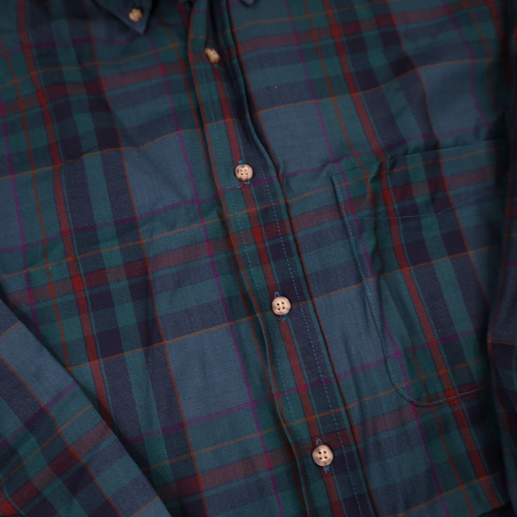 Pendleton VINTAGE Pendleton Sir Pendleton Fine Wool Dress Shirt Shirt XL Green Mens Size 46R - 5 Thumbnail