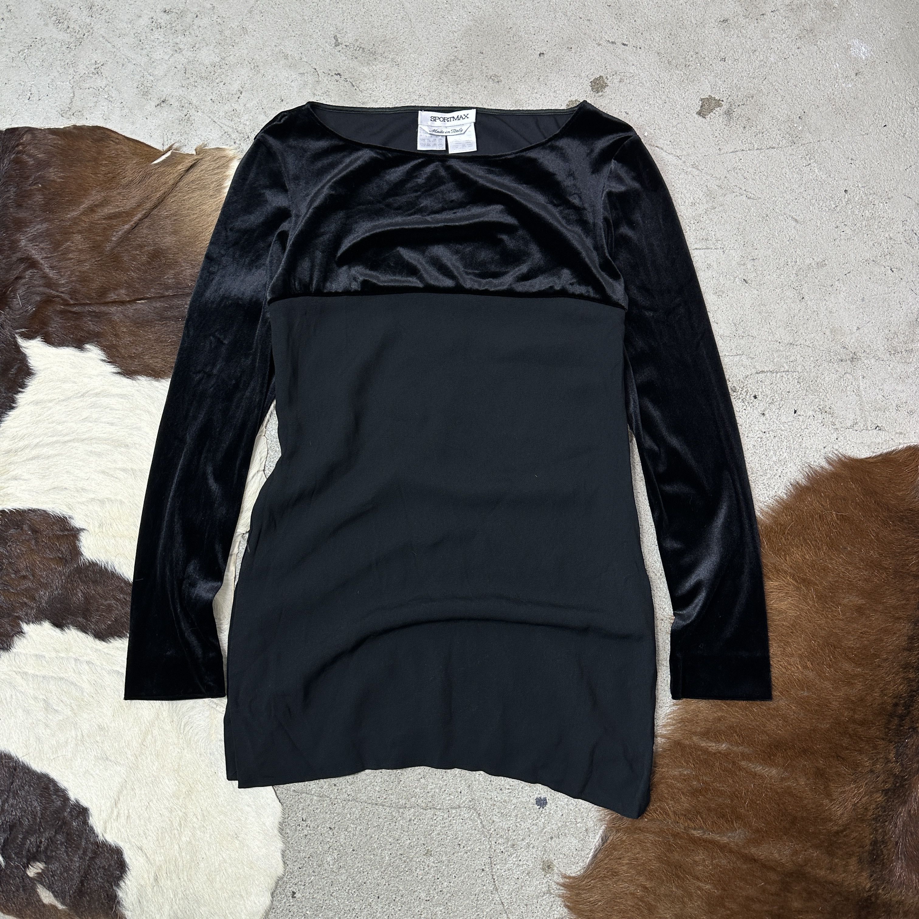 Max Mara Vintage Velvet Gothic Romantic Max Mara Mini Dress Y2K Size M / US 6-8 / IT 42-44 - 3 Thumbnail