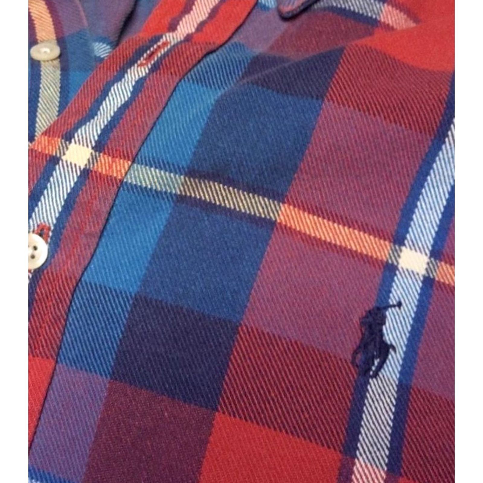 Ralph Lauren Ralph Lauren Flannel Shirt Heavy-Weight 100% Cotton Red/Blue Mens XL Vintage Button-Up Plaid Size US XL / EU 56 / 4 - 6 Thumbnail