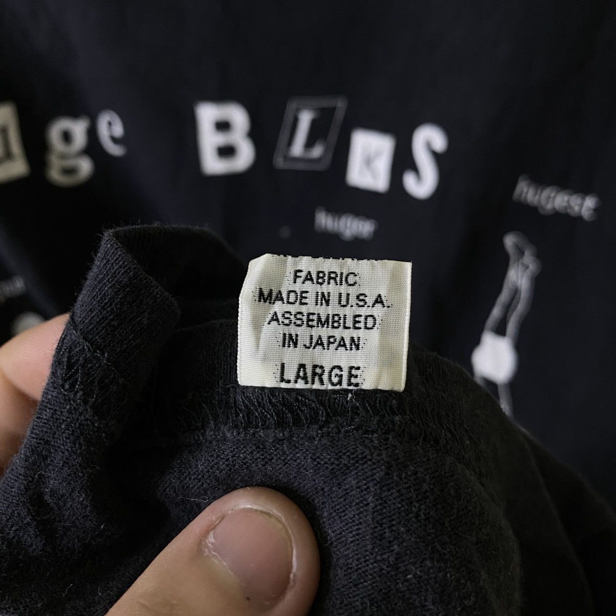Japanese Brand Huge BLKS Number Nine Undercover Jun Takahashi Style T Shirt Size US L / EU 52-54 / 3 - 5 Thumbnail