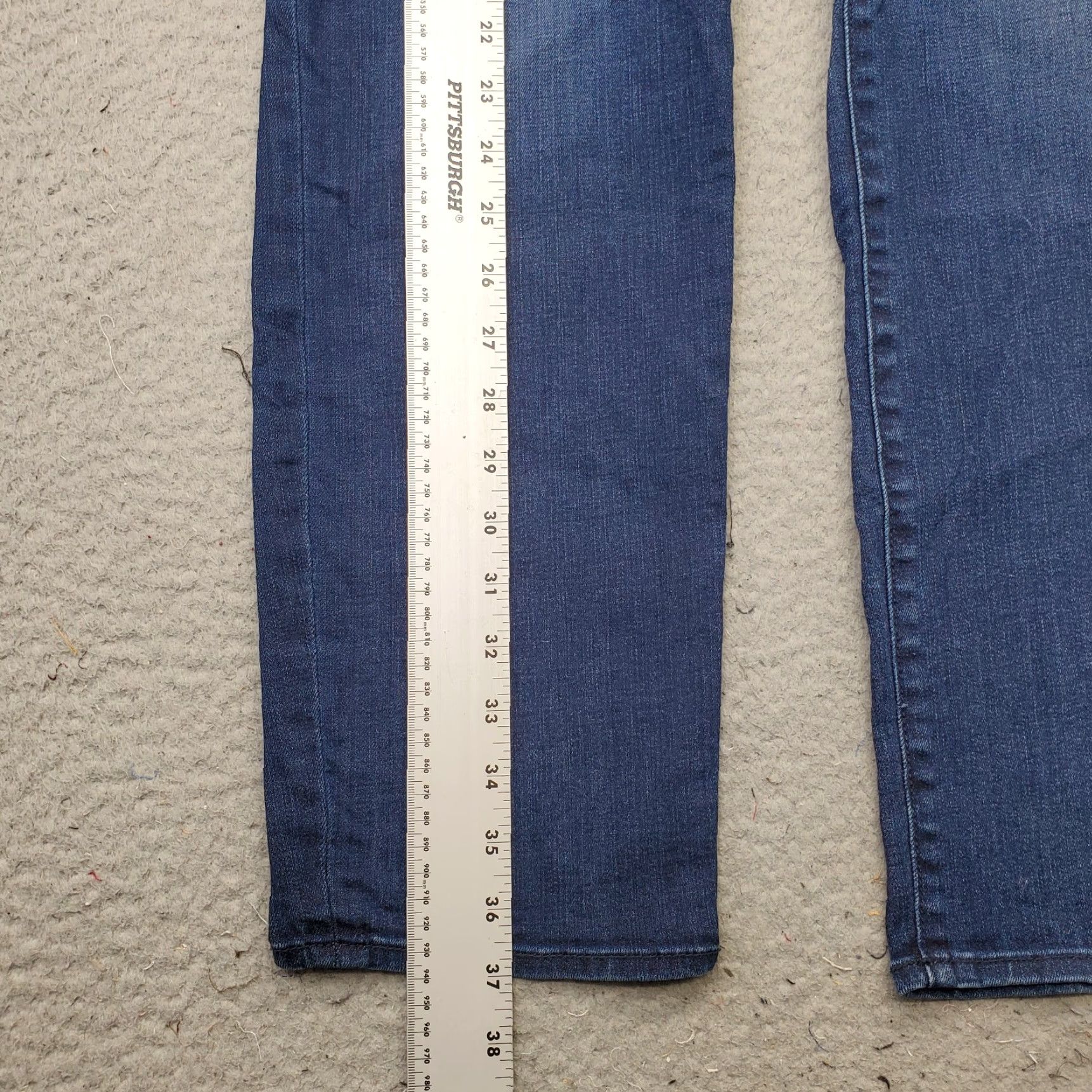 Ann Taylor Ann Taylor Womens Jeans Main Straight 10 Blue Denim Stretch Size 10 5-Pocket Design Size 32" / US 10 / IT 46 - 3 Thumbnail