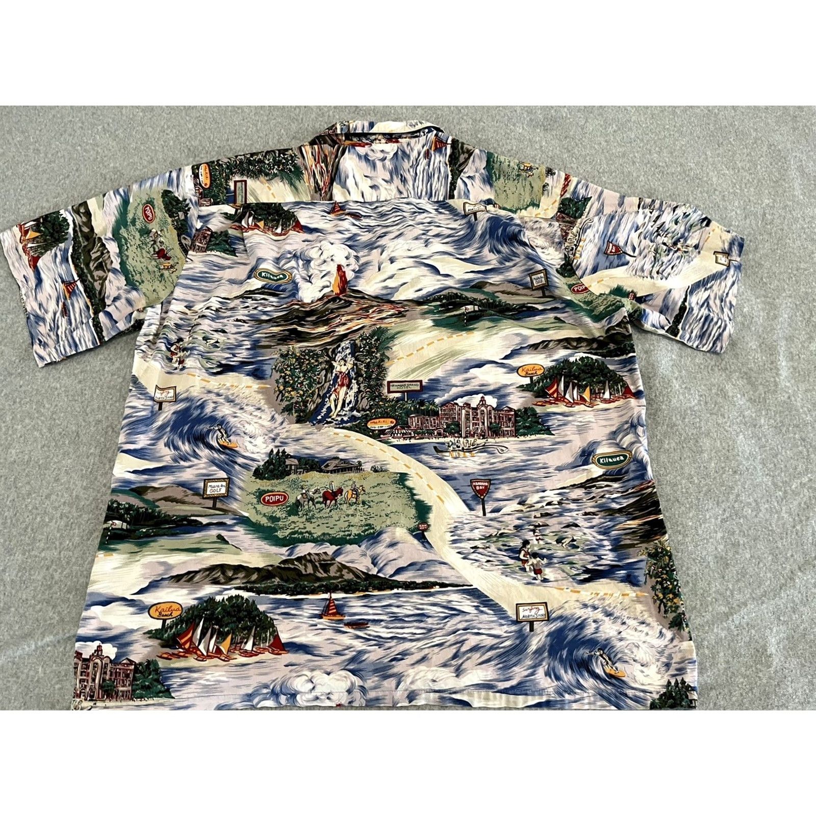Hilo Hattie VINTAGE Hilo Hattie Surf Golf Volcano Beach Button Front Hawaiian Shirt Mens XL Size US XL / EU 56 / 4 - 2 Thumbnail