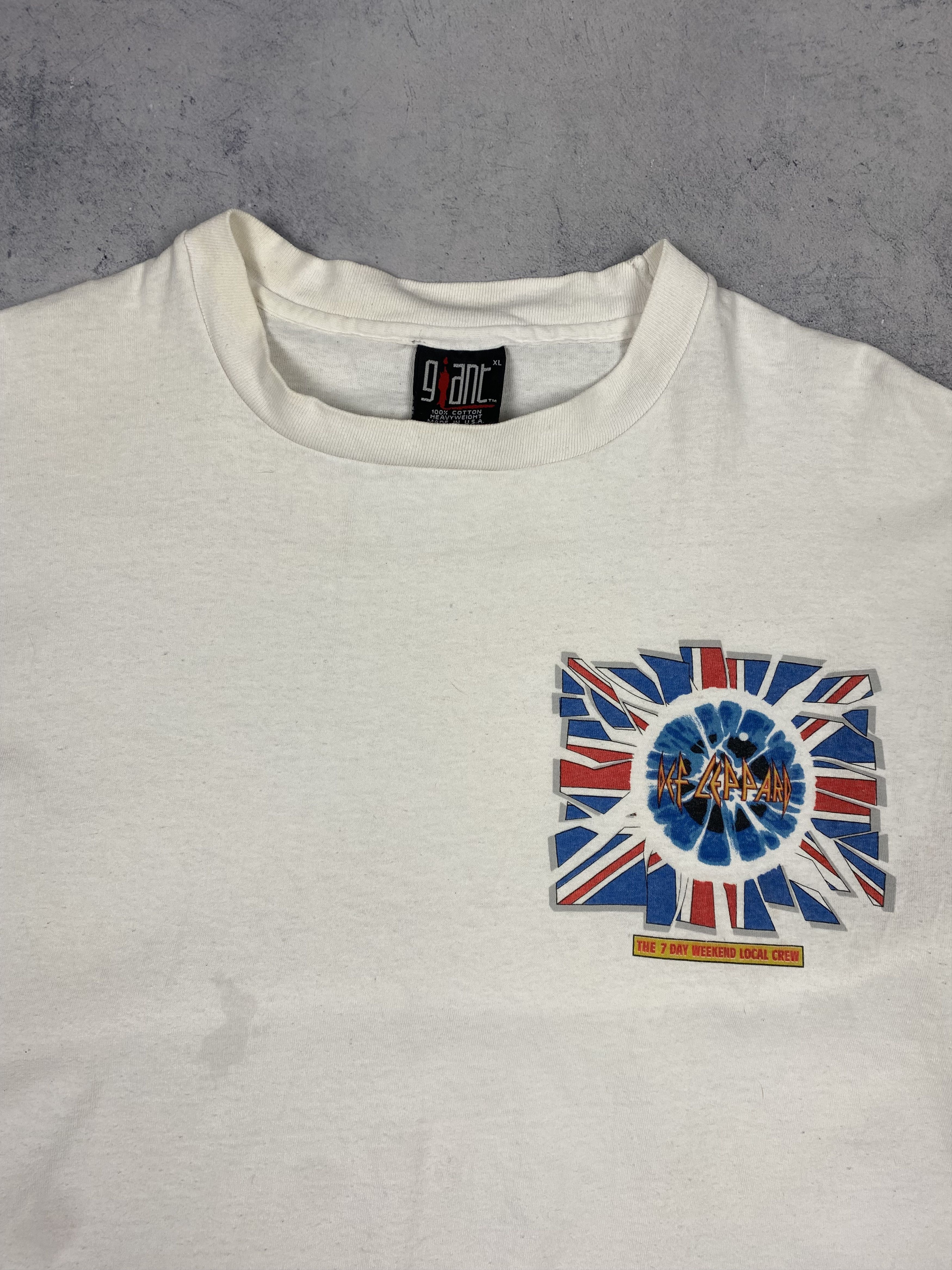 Def Leppard Vtg 90s Def Leppard Adrenalize 7 Day Weekend Local T Shirt Size US XL / EU 56 / 4 - 5 Thumbnail