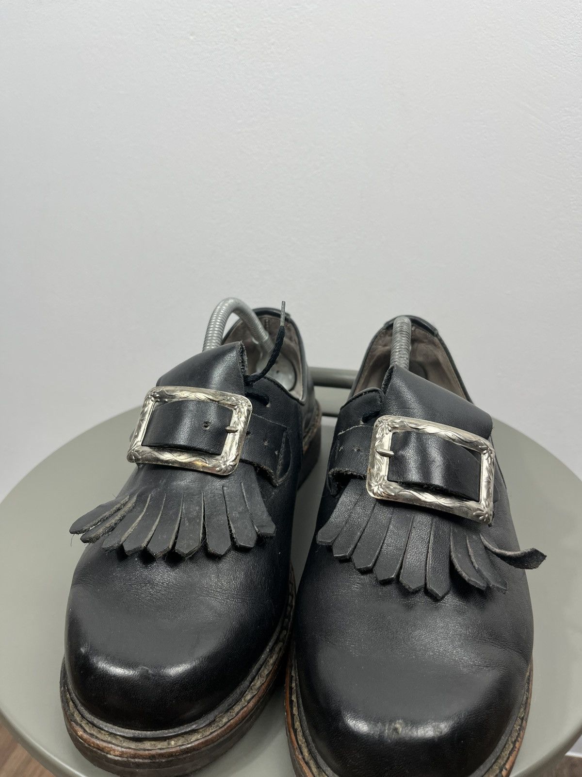 Other Vintage Lackner Austria Leather Buckle Fringe Shoes US 8.5 Size US 8.5 / EU 41-42 - 4 Thumbnail