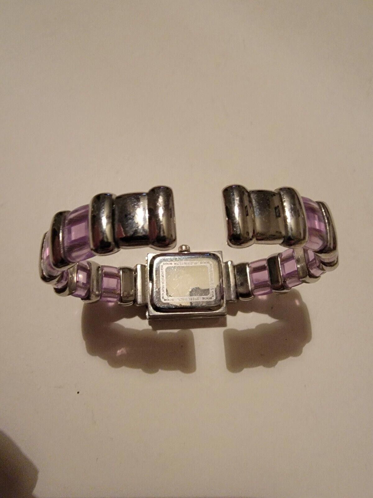 Designer Paul Jardin Women Watch Cuff Lavender Quartz Water Resistant Size ONE SIZE - 5 Thumbnail