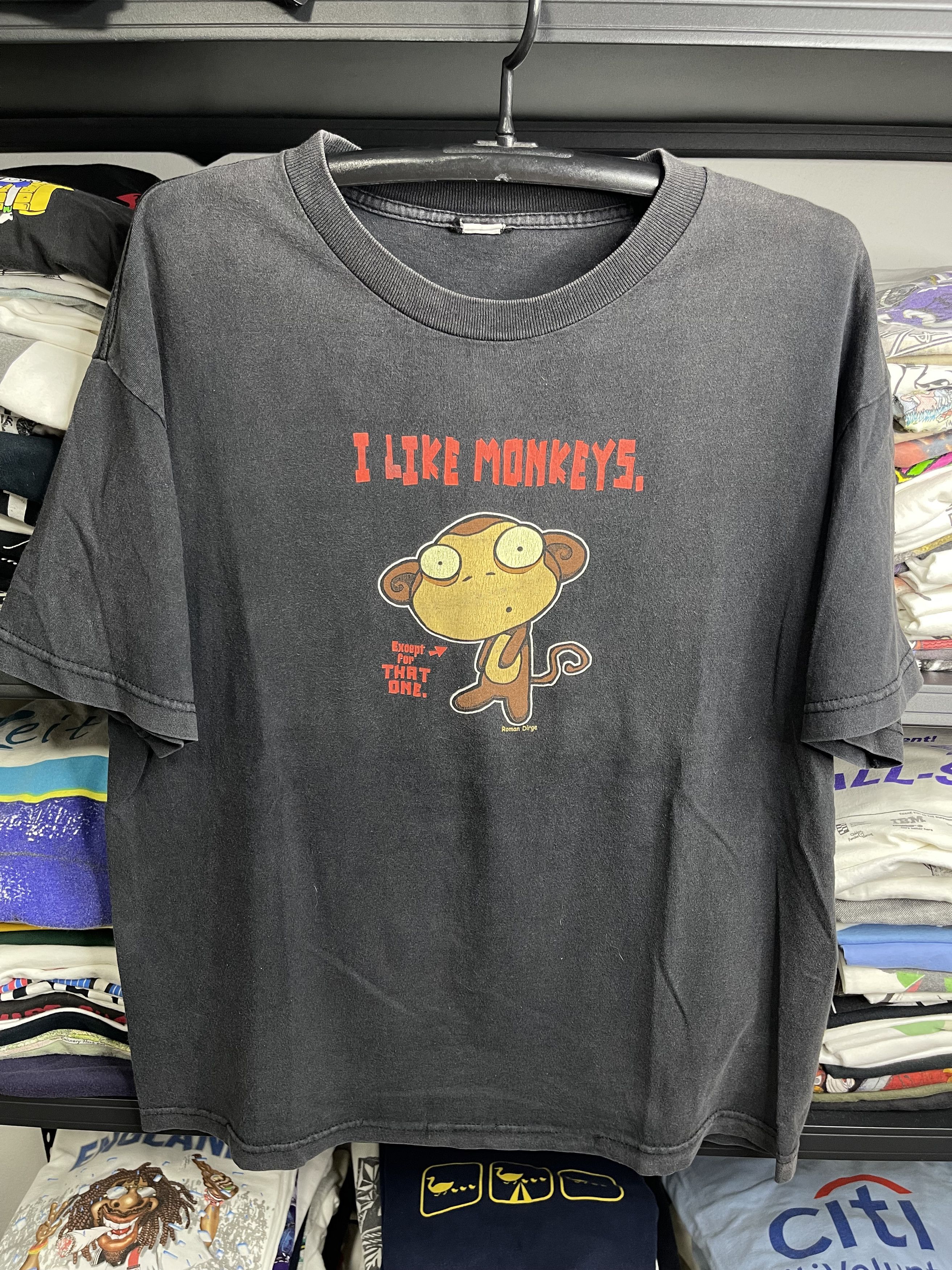 Vintage Vintage roman dirge I like Monkeys Just Not This One Tee XL Size US XL / EU 56 / 4 - 1 Thumbnail