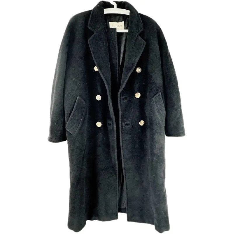 Max Mara MaxMara Black Cashmere Women's Coat 0089 Size M / US 6-8 / IT 42-44 - 1 Thumbnail