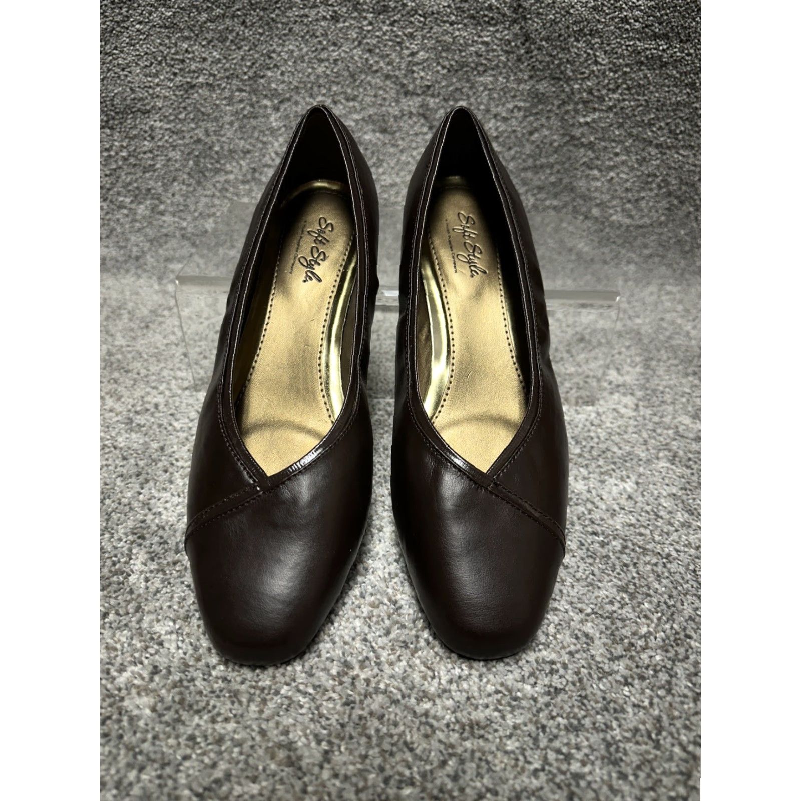 Hush Puppies Hush Puppies Pumps Women Size 8 Brown 90s Y2K Dark Academia Square Chunky Heel Size US 8 / IT 38 - 5 Thumbnail