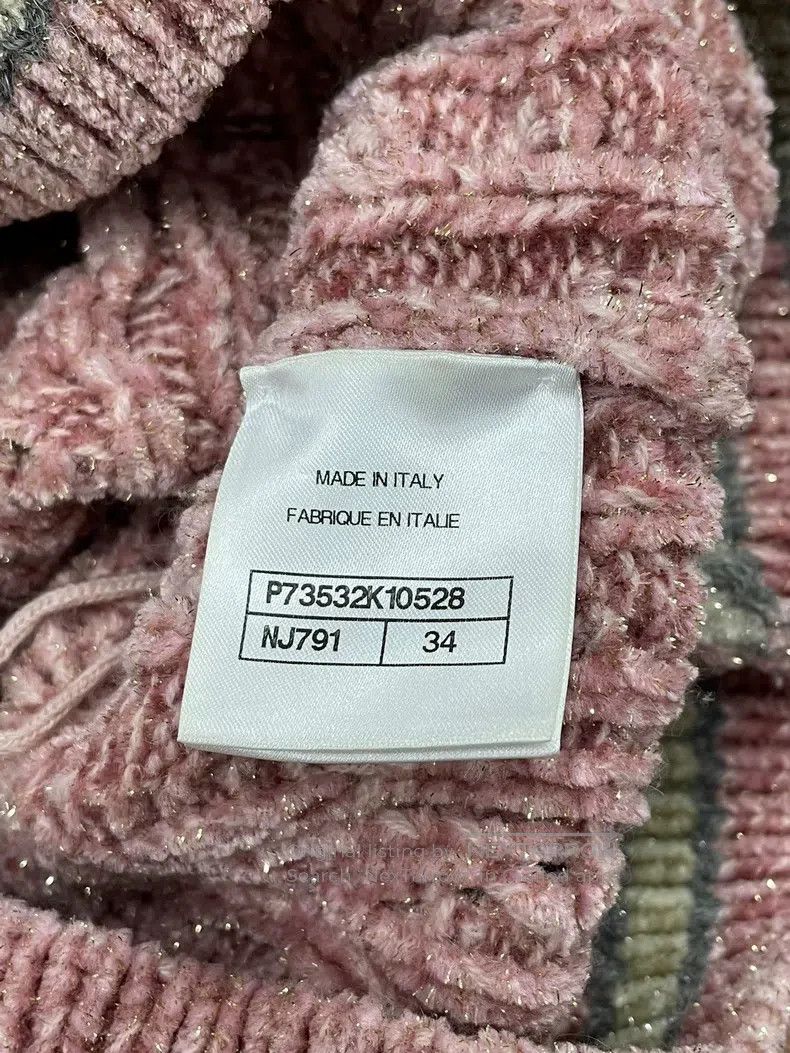 Chanel Chanel 22B pink V-neck velvet knit swester Size XXS / US 00 / IT 34 - 6 Thumbnail