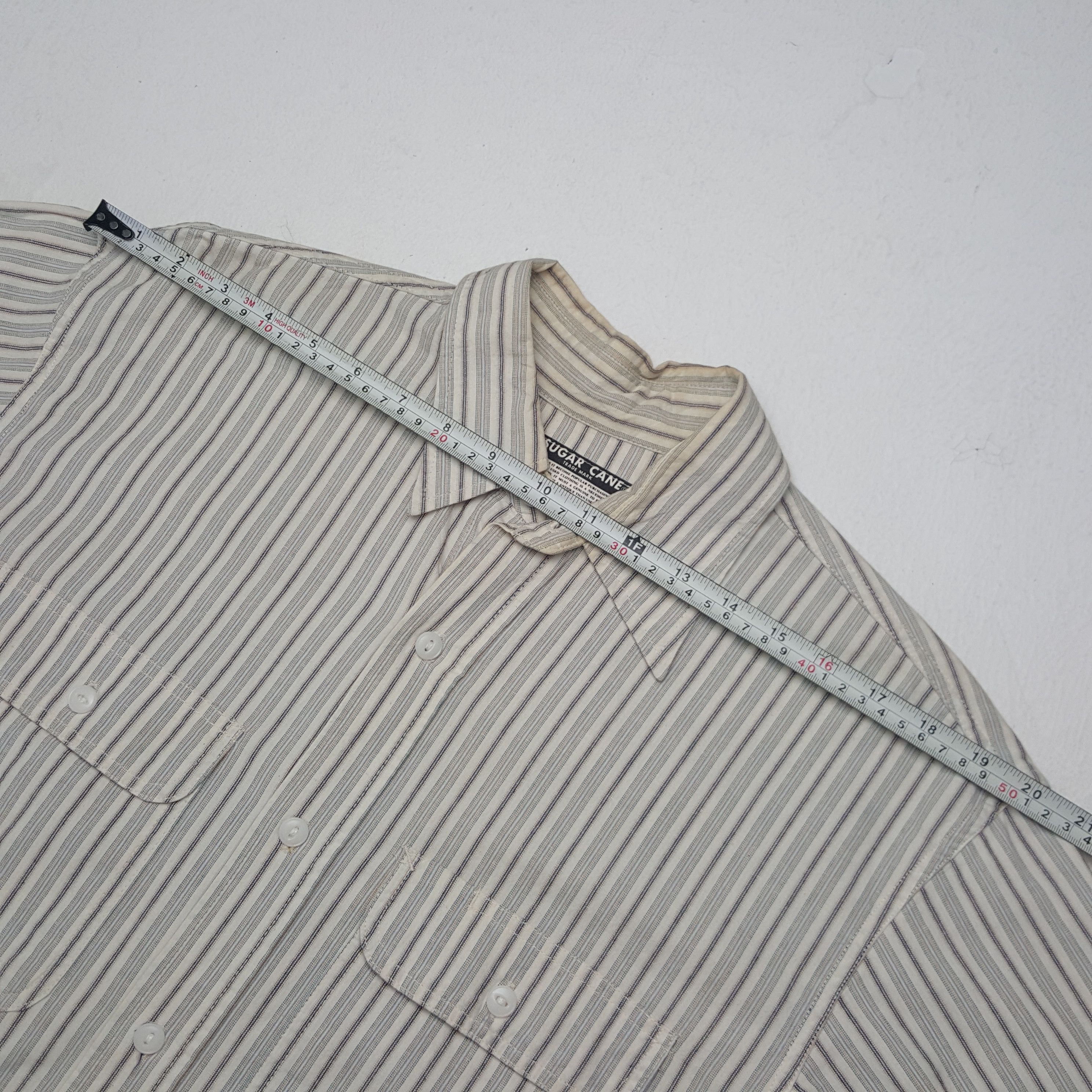 Sugar Cane × Vintage Vintage Sugar Cane Retro Style Striped Shirt Size US XL / EU 56 / 4 - 5 Thumbnail
