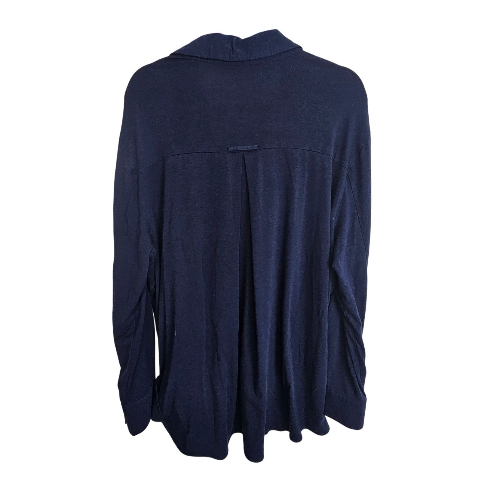 Soft Surroundings Soft Surroundings Navy Blue Button Front Blouse Women 2X Size XS / US 0-2 / IT 36-38 - 8 Thumbnail