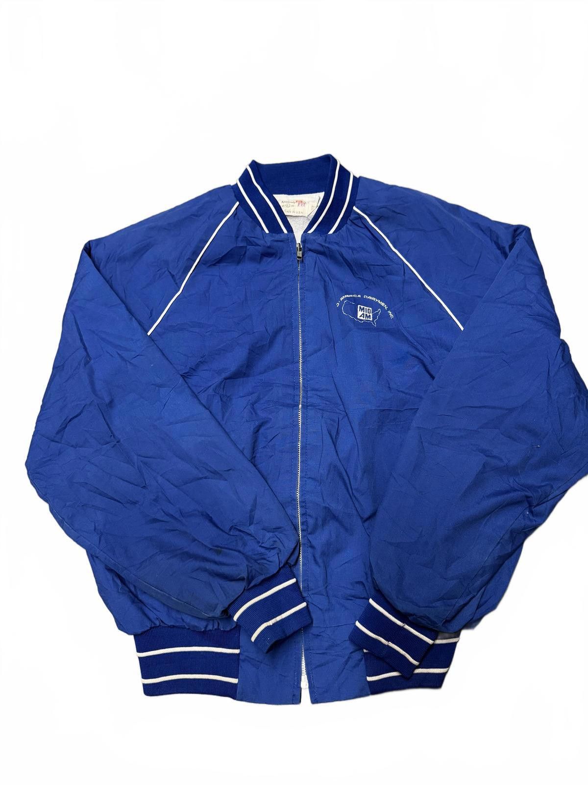 Designer Vintage King Louie Blue Bomber Jacket Size US L / EU 52-54 / 3 - 2 Thumbnail