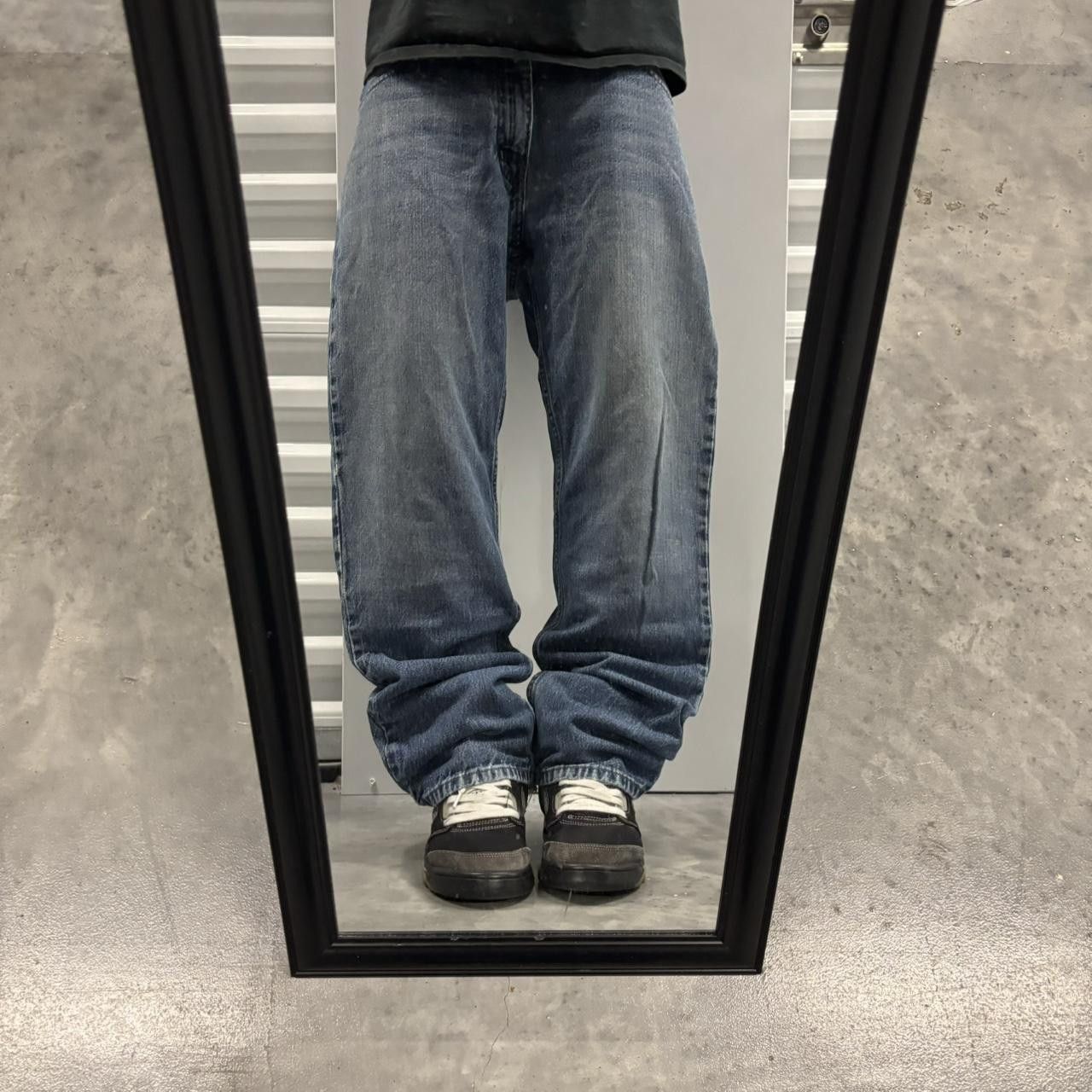 Japanese Brand × Vintage Crazy Vintage Y2K/2000s Grunge Dark Wash Distressed Denim Jeans! Size US 34 / EU 50 - 1 Thumbnail
