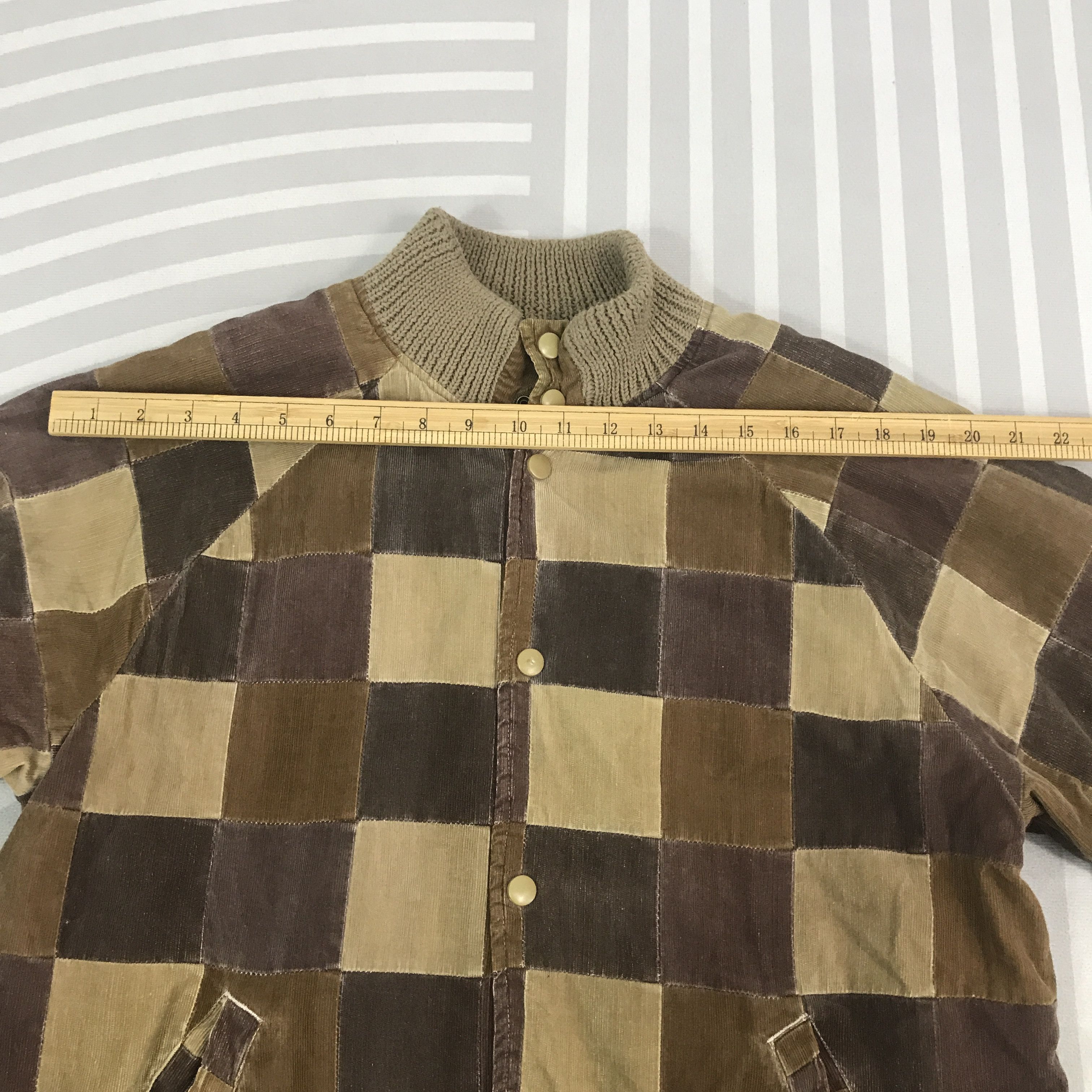 Japanese Brand × Vintage Vintage Lucky Store Patchwork design snap button Jacket Size US L / EU 52-54 / 3 - 5 Thumbnail