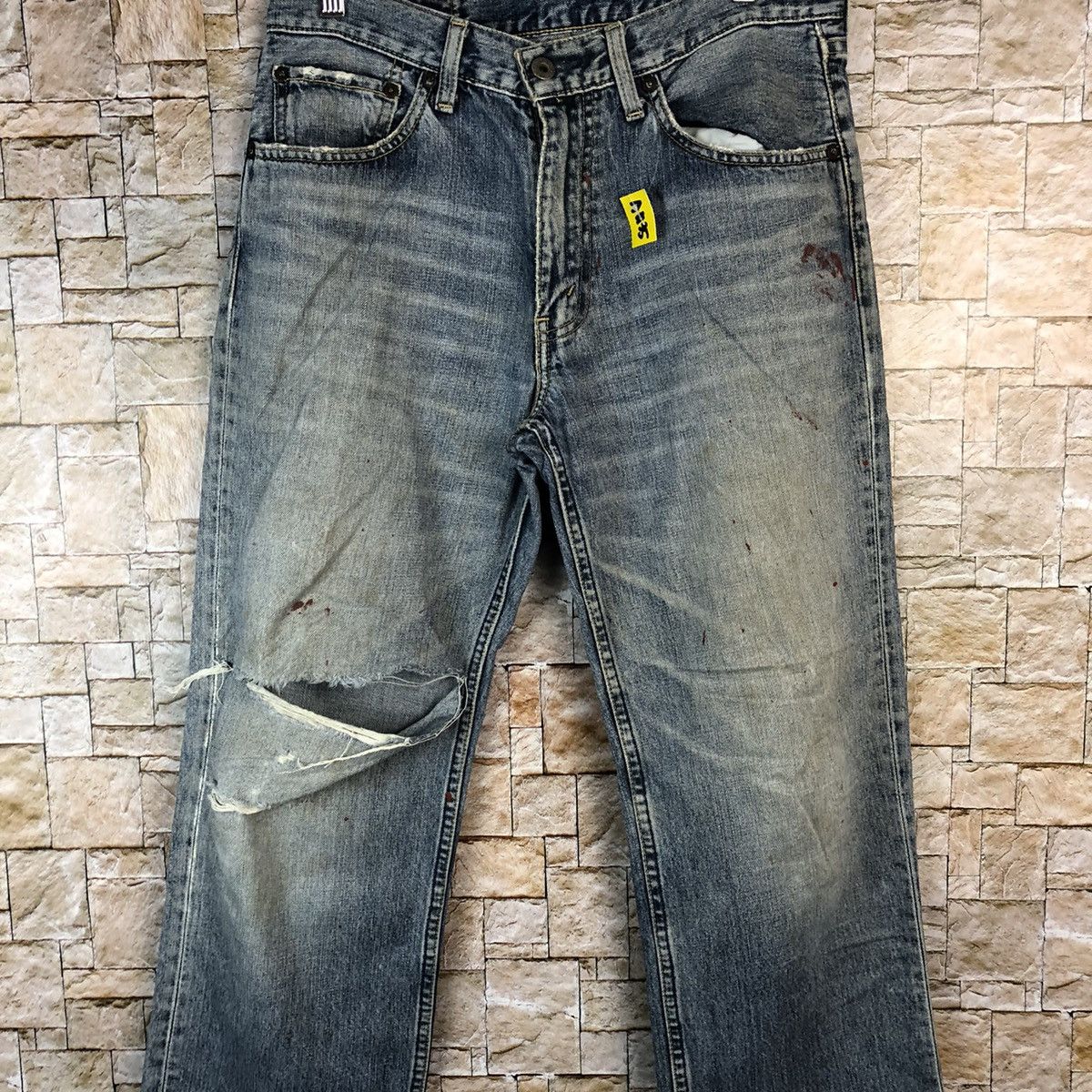 Levi's Levis Blue Distressed ripped cobain Denim Pants #A1135 Size US 32 / EU 48 - 5 Thumbnail
