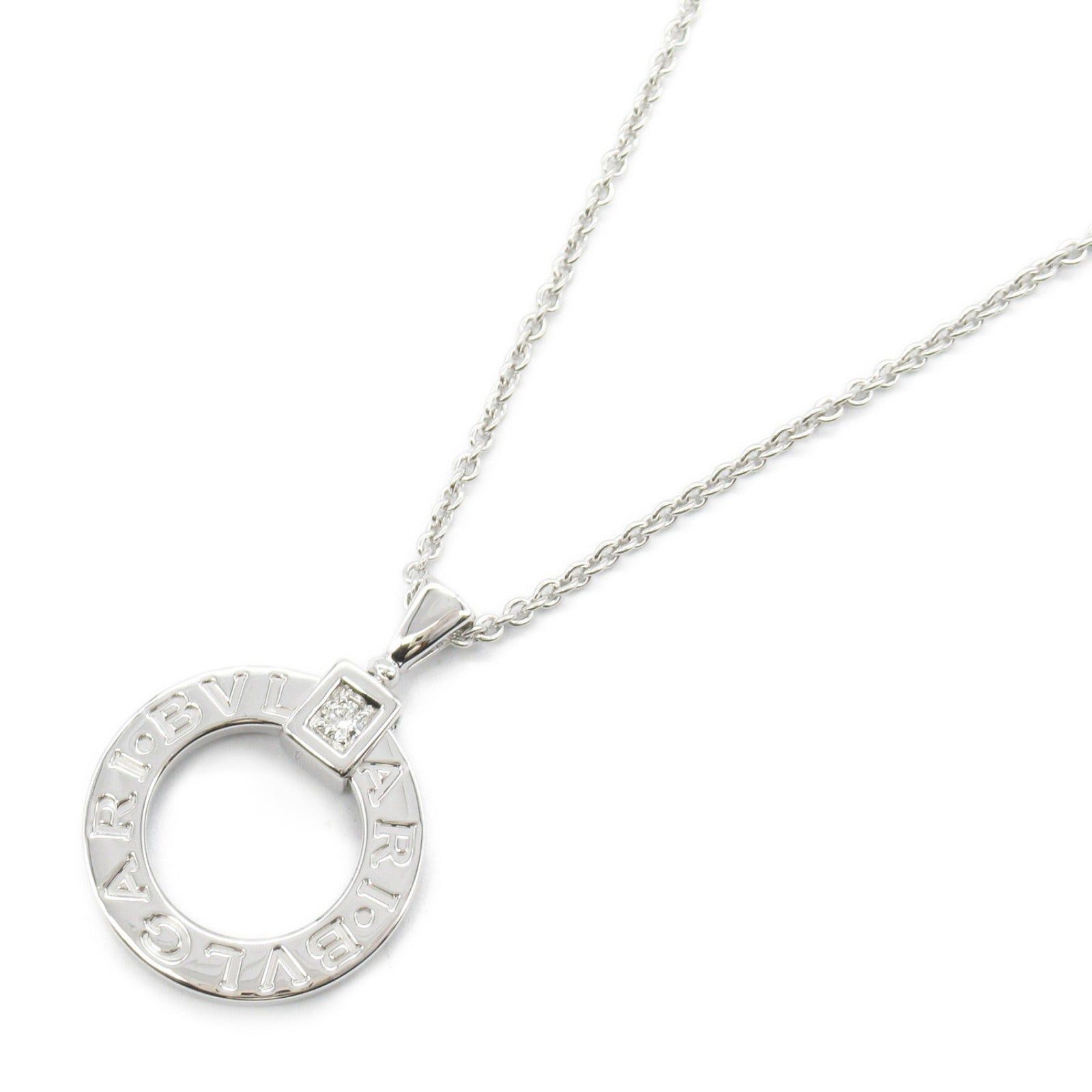Bvlgari Bvlgari Bulgari Circle Diamond Necklace K18Wg (White Gold) Clear Size ONE SIZE - 1 Thumbnail