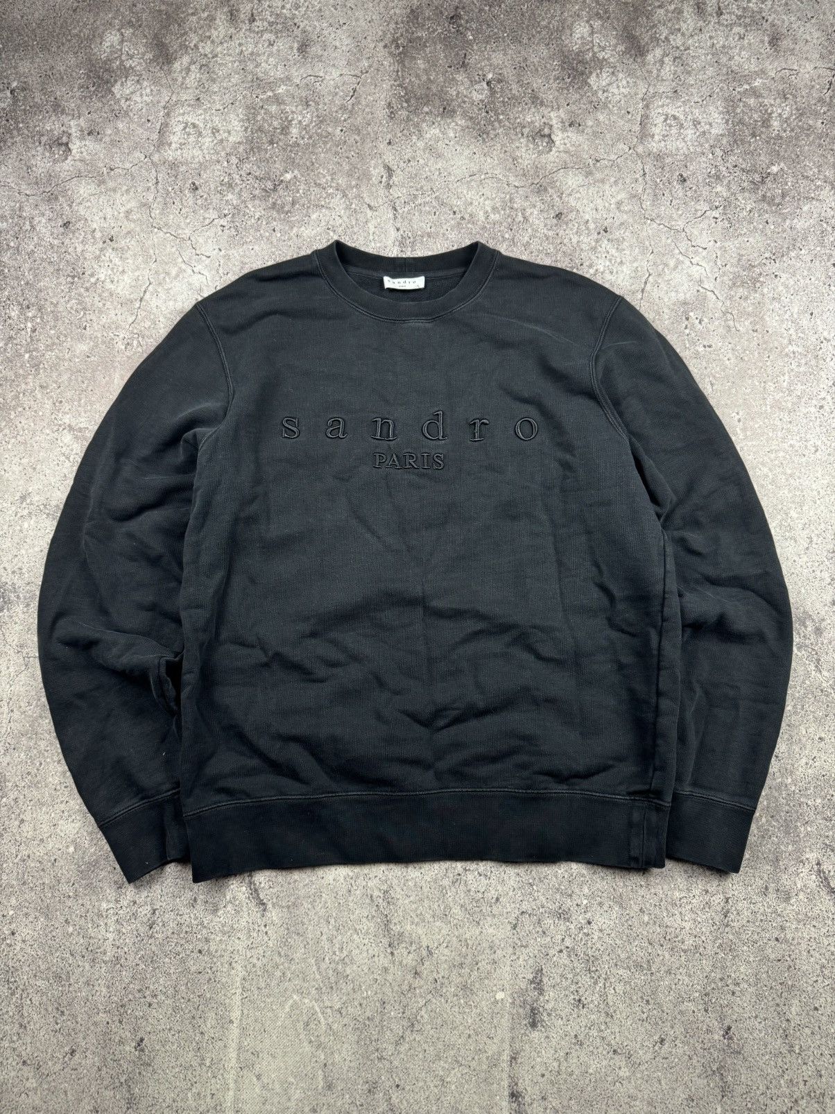 Sandro Sandro Paris big logo black crewneck sweater sweatshirt Size US M / EU 48-50 / 2 - 1 Thumbnail