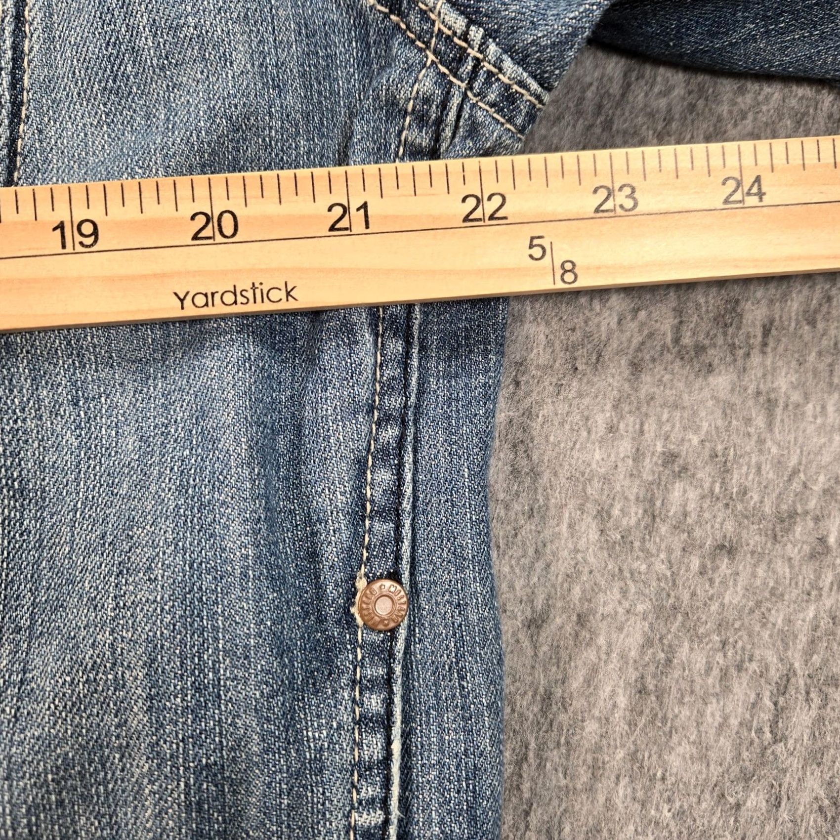 Denime VINTAGE Northwest Wood Jacket Mens L Blue Denim Trucker Button Front Biker Casual Size US L / EU 52-54 / 3 - 5 Thumbnail