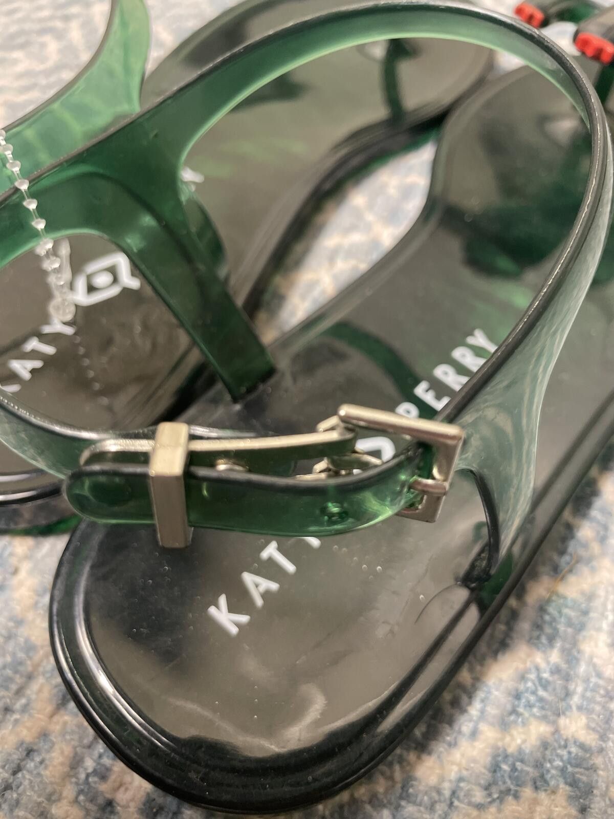 Other Katy Perry Green Cactus Jelly Sandals Womens Size 8 Boho EUC Size US 8 / IT 38 - 4 Thumbnail