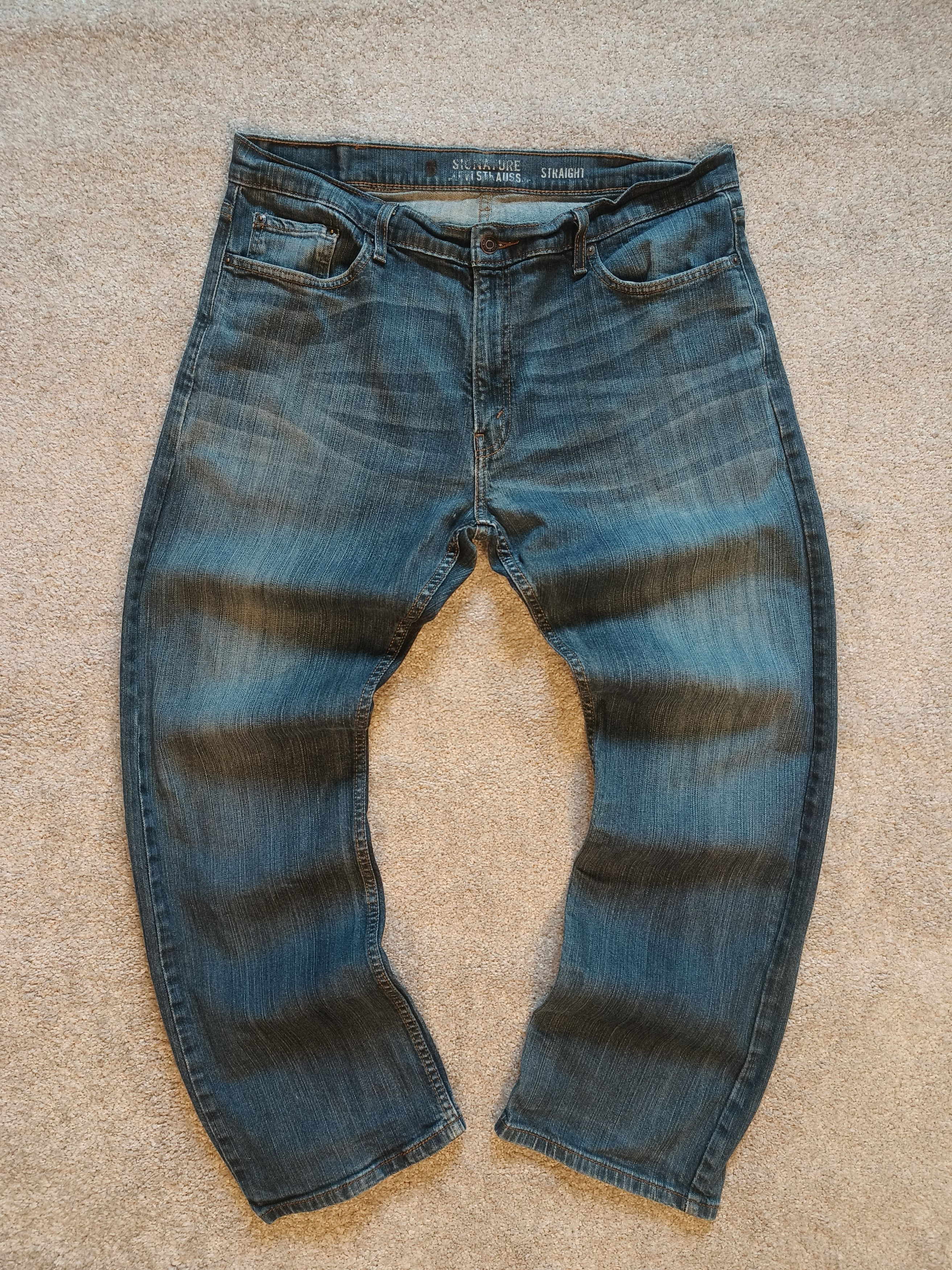 Levi's Levi's Signature Straight Fit Droit Faded Washed Jeans Size US 38 / EU 54 - 1 Thumbnail