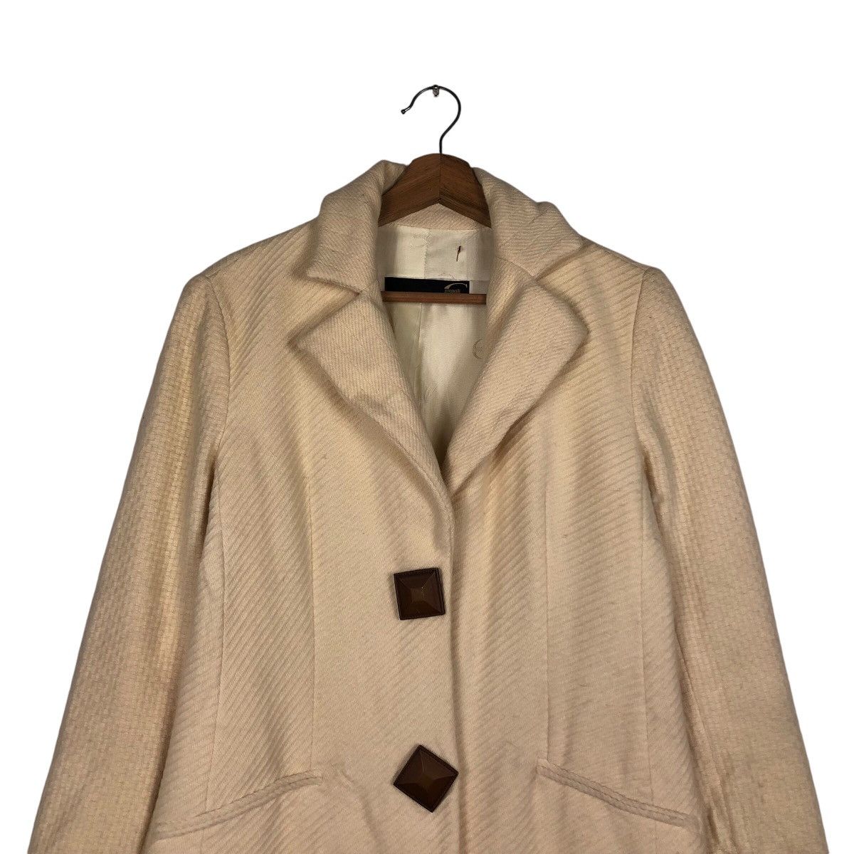 Designer × Just Cavalli 📌Just Cavalli Cream Coats Jacket Size S / US 4 / IT 40 - 4 Thumbnail