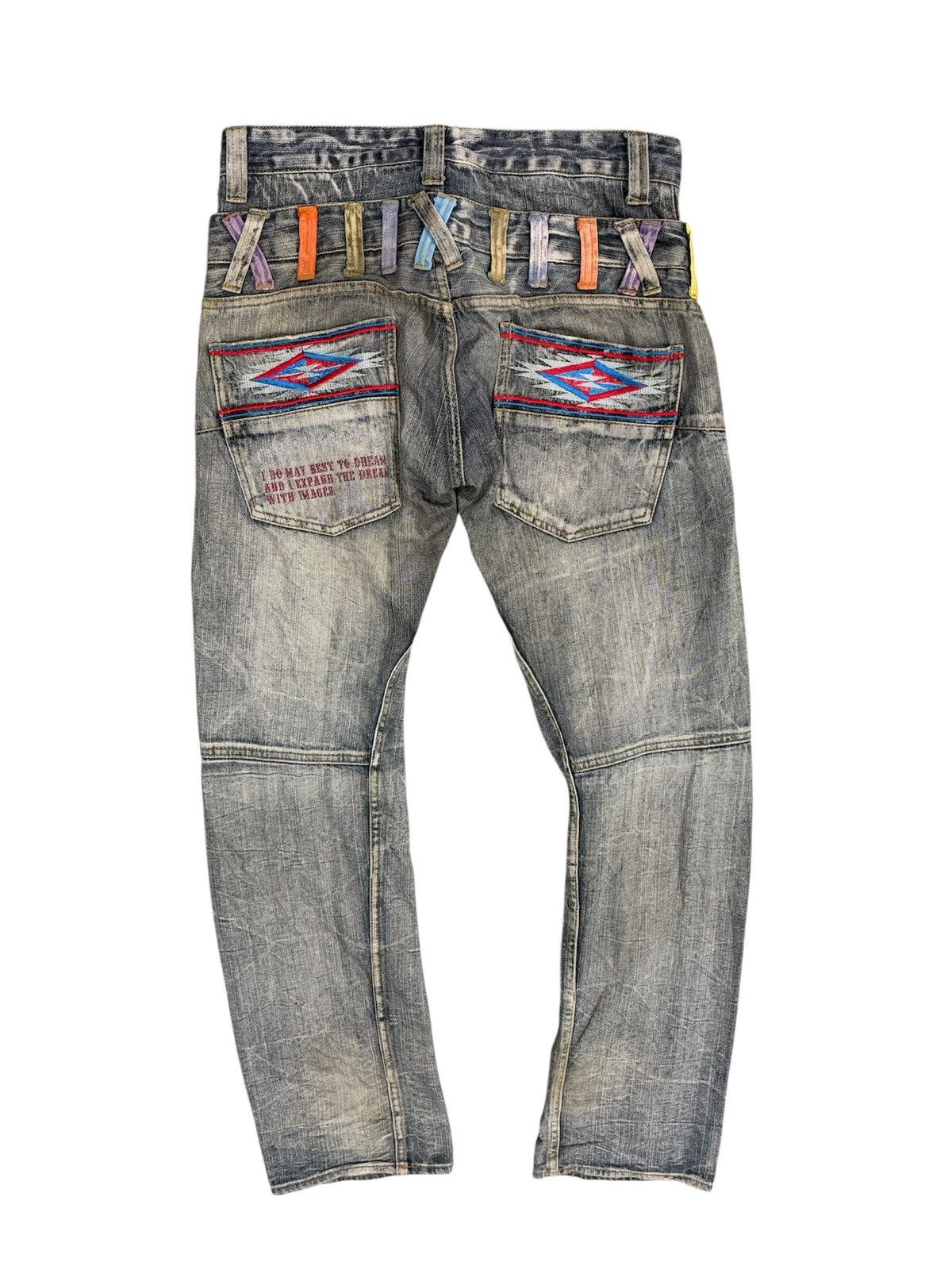 If Six Was Nine DOMINATE DOUBLE WAIST DISTRESSED JEANS Size US 32 / EU 48 - 2 Thumbnail