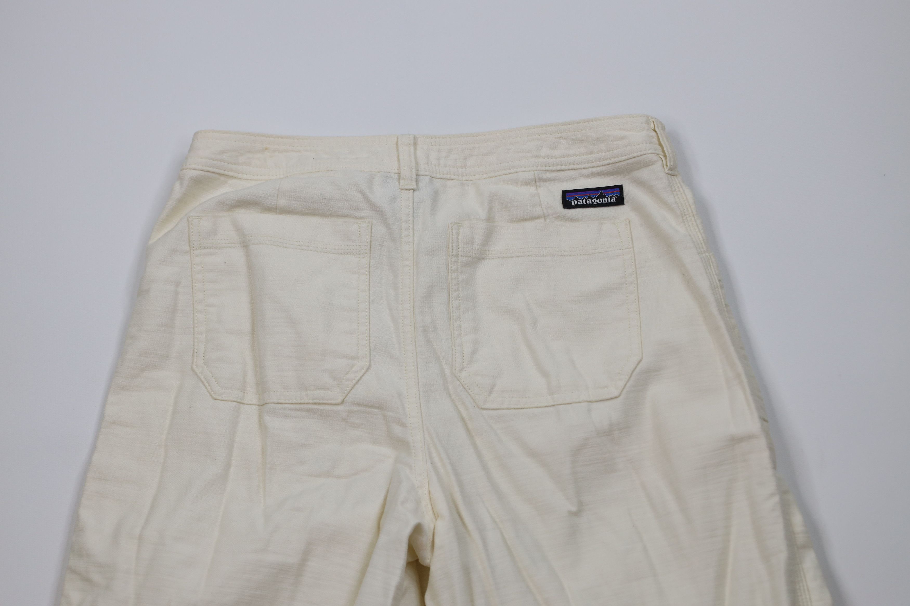 Patagonia Patagonia Flared Wide Leg Slub Woven Pants Cream Cotton Size 32" / US 10 / IT 46 - 10 Thumbnail