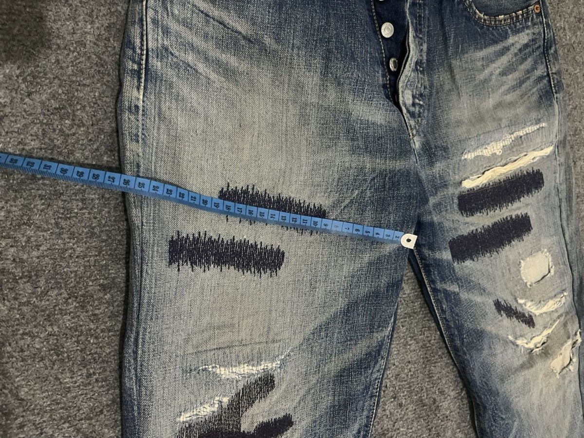Levi's Vintage Levis Distressed Patchwork Jeans Size US 31 - 18 Thumbnail
