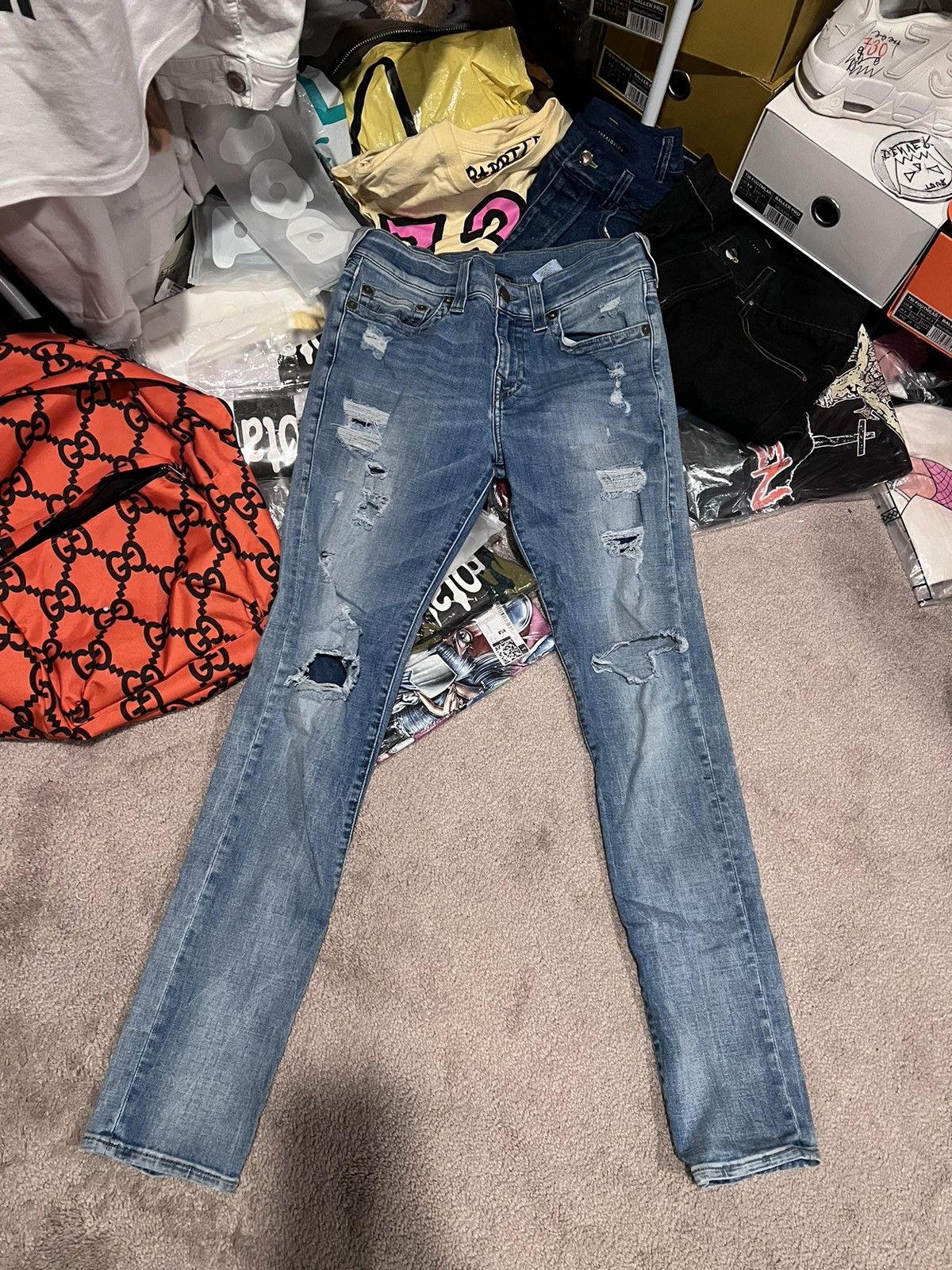 True Religion Relaxed Skinny Light Blue Denim | True Religion Size US 30 / EU 46 - 1 Thumbnail