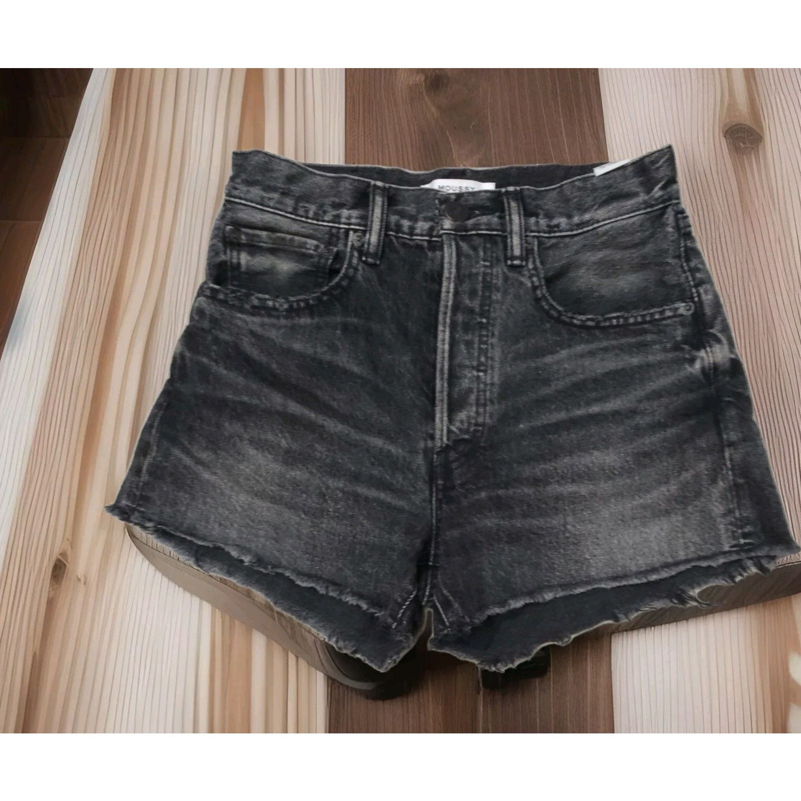 MOUSSY MOUSSY‎ VINTAGE Cut-Off Distressed Button Fly Shorts 24 Size 24" / US 00 / IT 34 - 2 Thumbnail