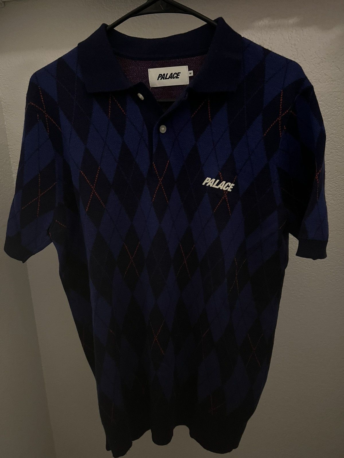 Palace Palace Geezer Polo Blue White | Grailed
