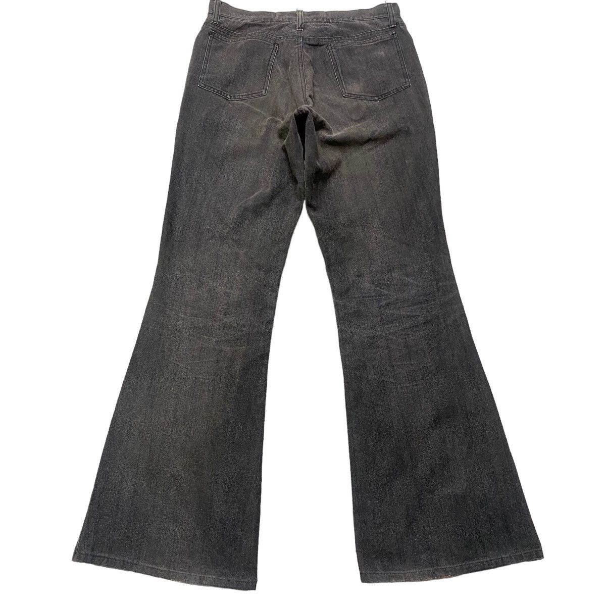 Japanese Brand DOMON HOMME Rainbow Super Flare Denim Jeans Faded Black Size US 31 - 10 Thumbnail