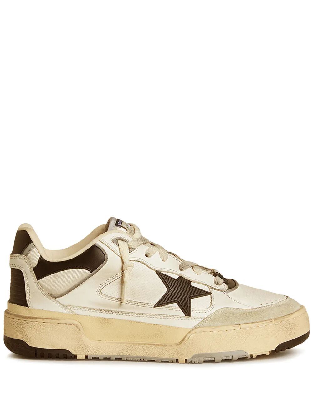 Golden Goose "forty2" Leather Upper Heel Shoes And Spur Suede Toe Rubber Star Sneakers (Size 10)