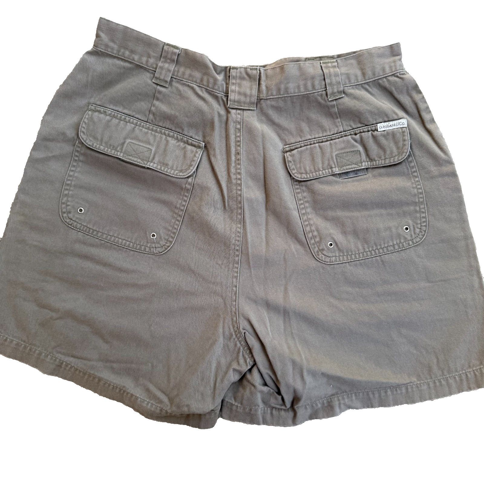 G.H. Bass & Co. G.H. Bass & Co 100% Cotton Cargo Shorts W 14 Relaxed Khaki Size 36" / US 14 / IT 50 - 2 Thumbnail