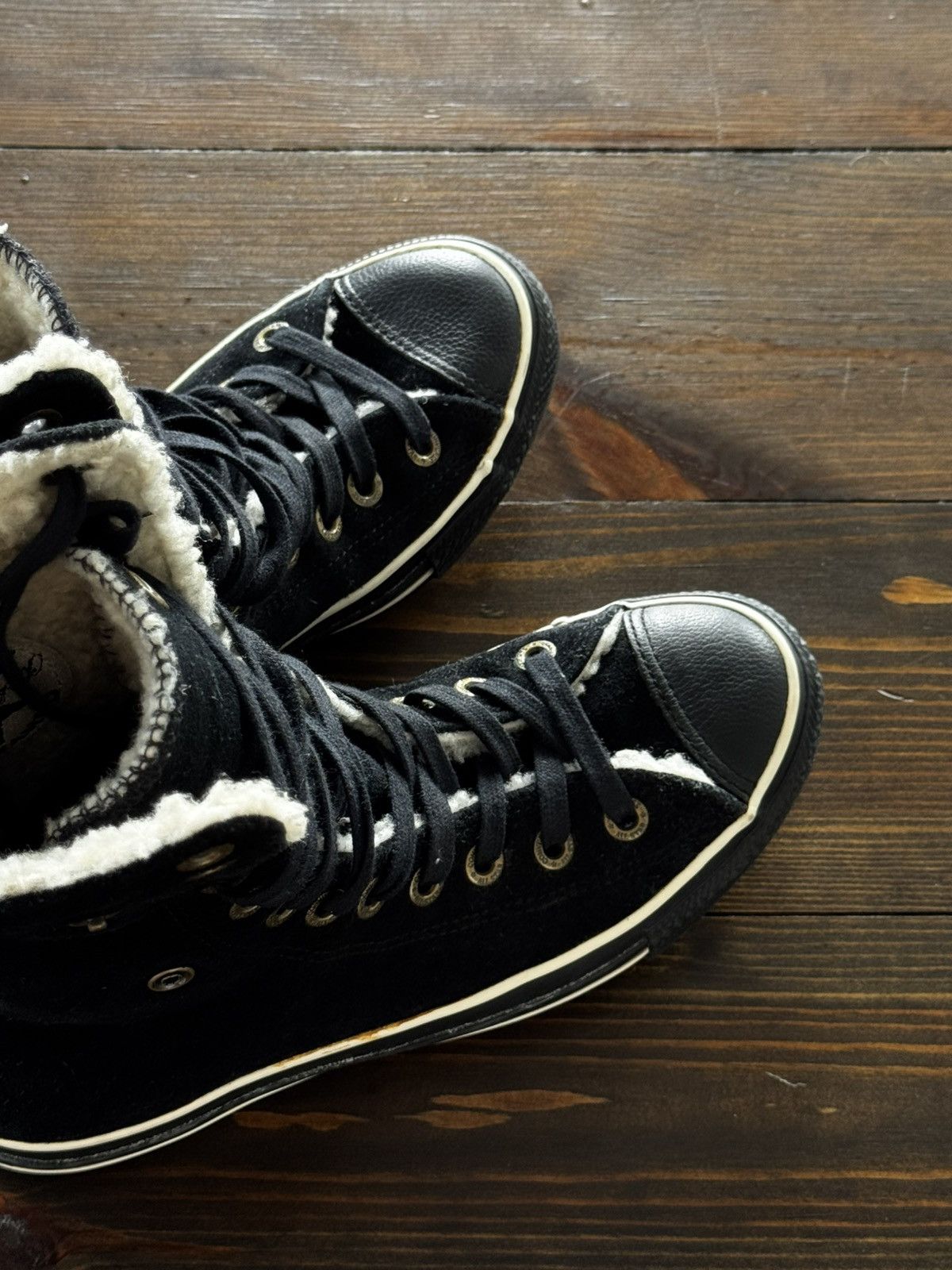 Y2K Converse Faux Fur Glamour Fuzzu High Top Sneakers