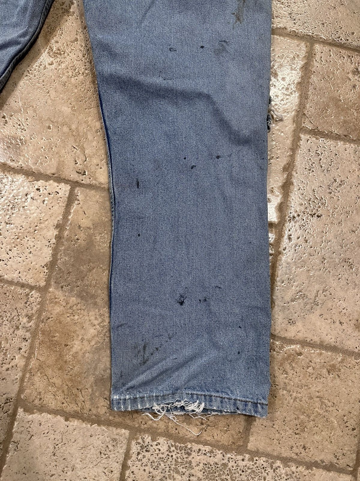 Architect × Vintage Vintage Architect Distressed Thrashed Paint Denim Blue Jeans Size US 36 / EU 52 - 5 Thumbnail