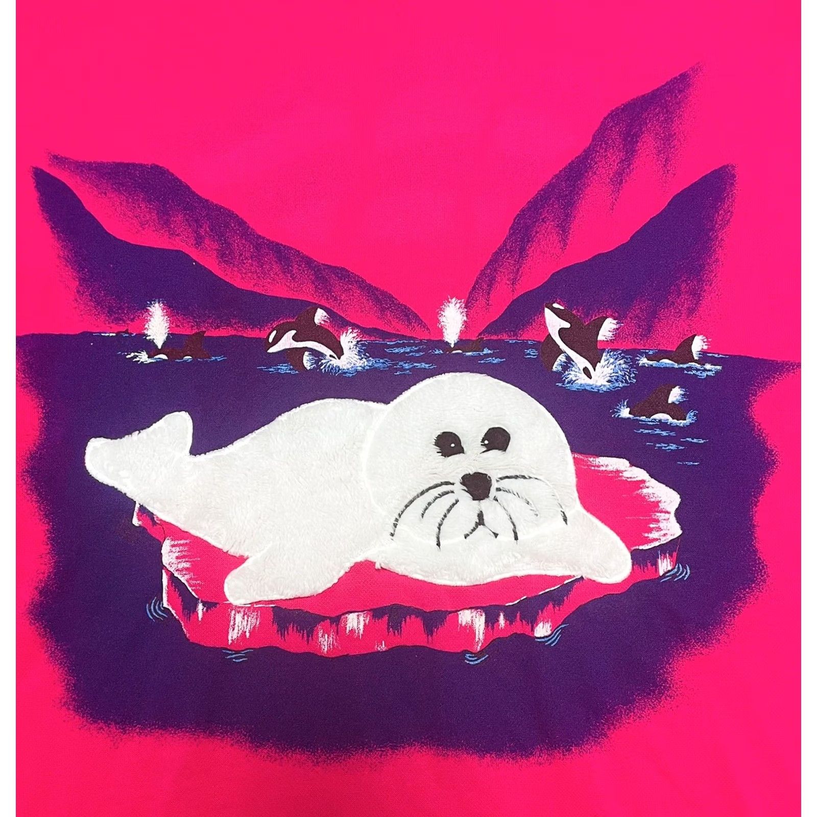 Sears VINTAGE Sears Pink Furry Seal NightShirt Long Sleeve PJ Women M 12-14 Plus Sleepwear 90s Size M / US 6-8 / IT 42-44 - 4 Thumbnail