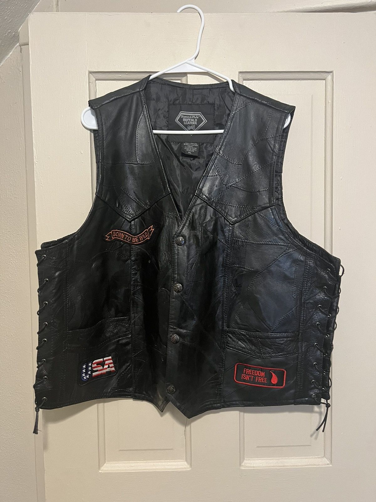 Harley Davidson Vintage Patchwork Biker Leather Vest Size US XL / EU 56 / 4 - 1 Thumbnail