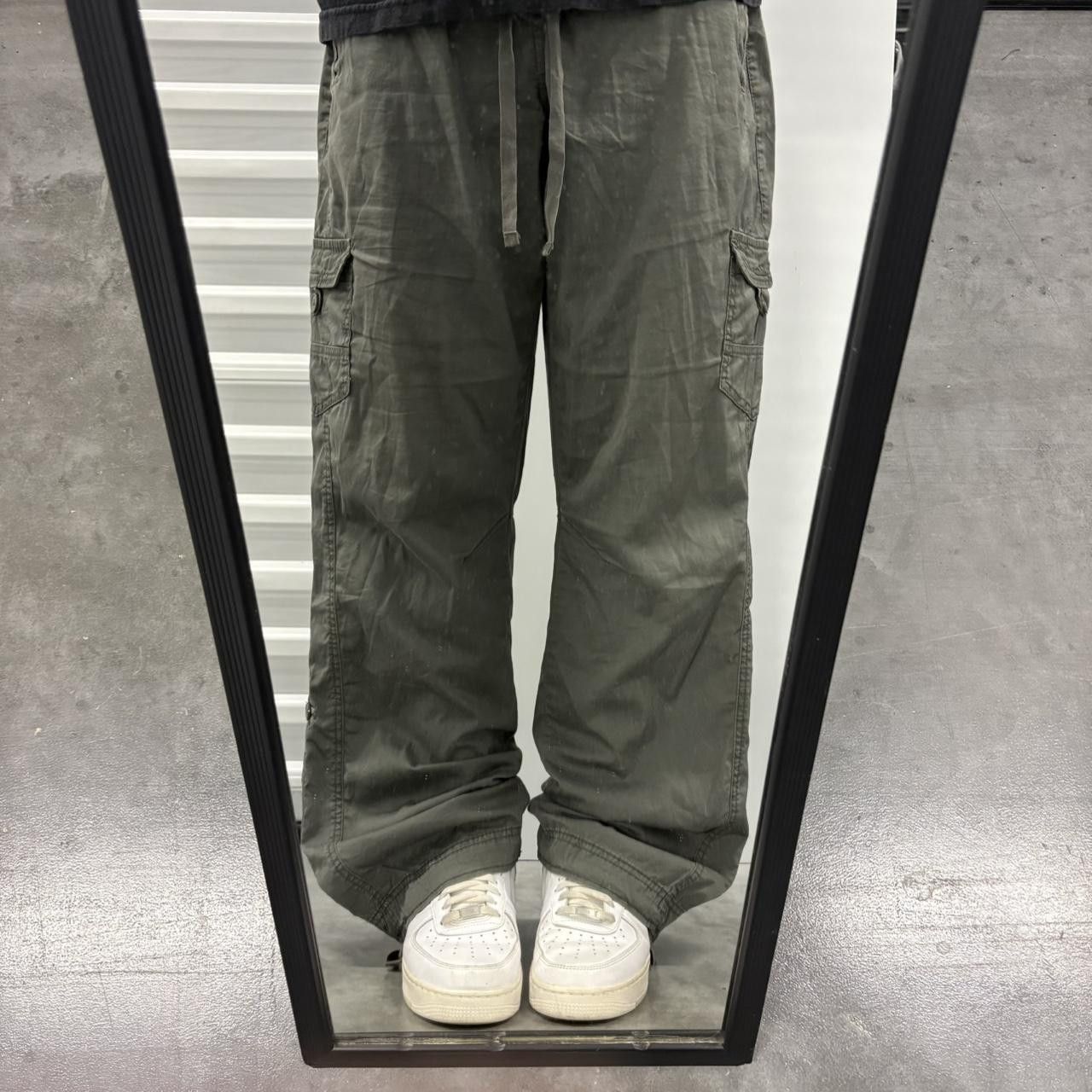 Vintage Crazy Vintage Y2K/2000s Super Baggy Grey Cargo Pants With Adjustable Waist! Size US 34 / EU 50 - 1 Thumbnail