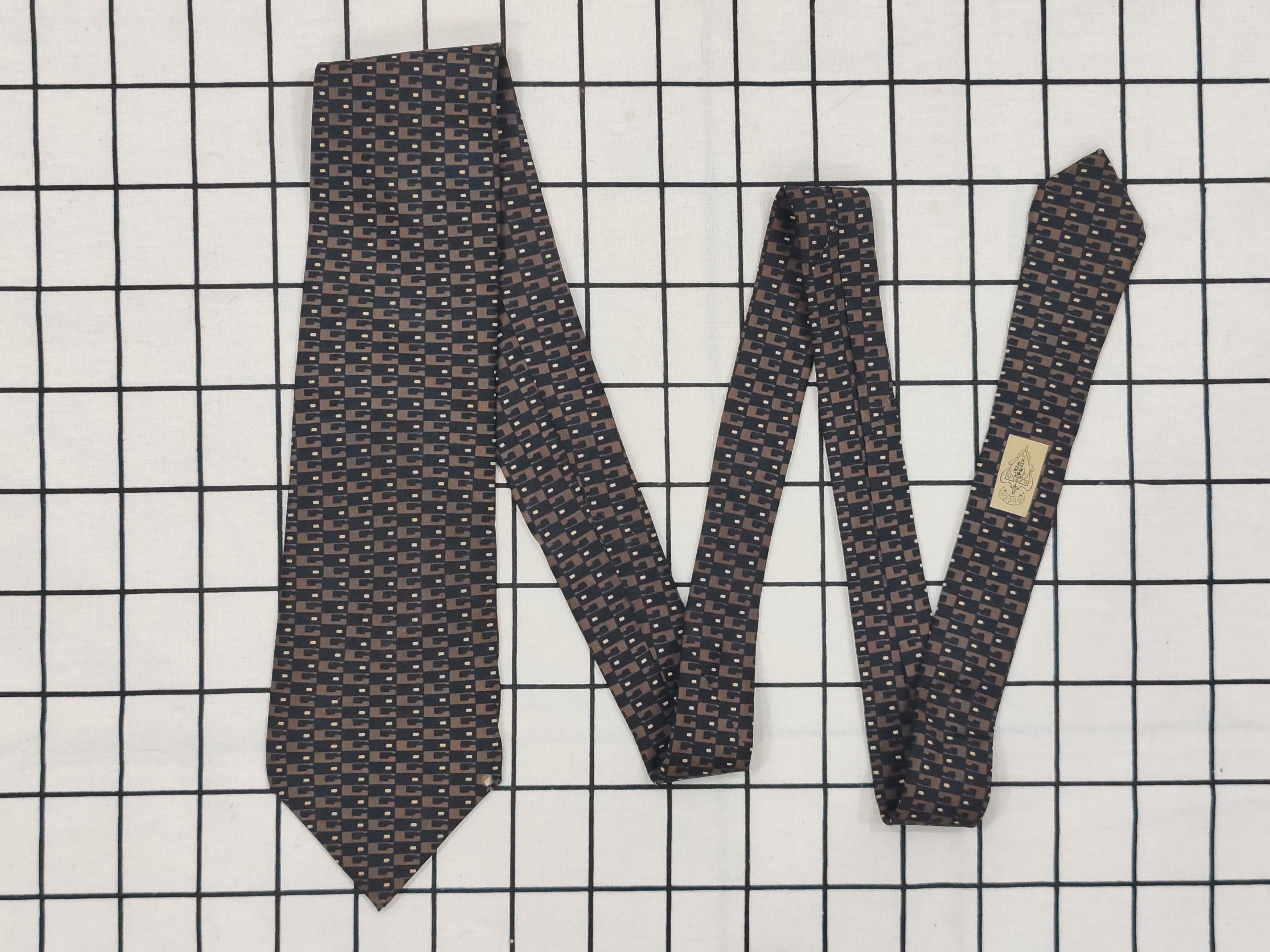 Gucci GUCCI monogram Necktie Silk made in Italy For Men Size ONE SIZE - 4 Thumbnail