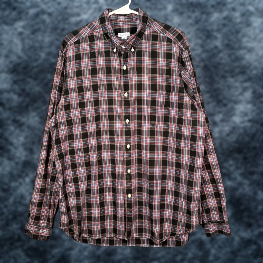 Steven Alan Steven Alan Shirt XL Mens Plaid Button-Down Cotton Made In USA Red & Black Multicolor Pocket Casual Button-Up Shirt Mens XL Size US XL / EU 56 / 4 - 1 Thumbnail