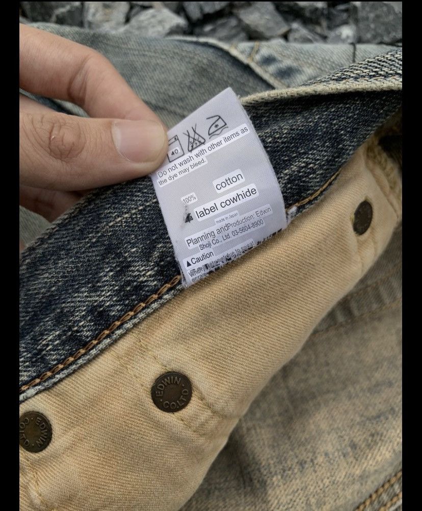 Edwin VINTAGE EDWIN 505Z SELVEDGE RUSTY JAPANESE DISTRESSED DENIM Size US 34 / EU 50 - 22 Thumbnail